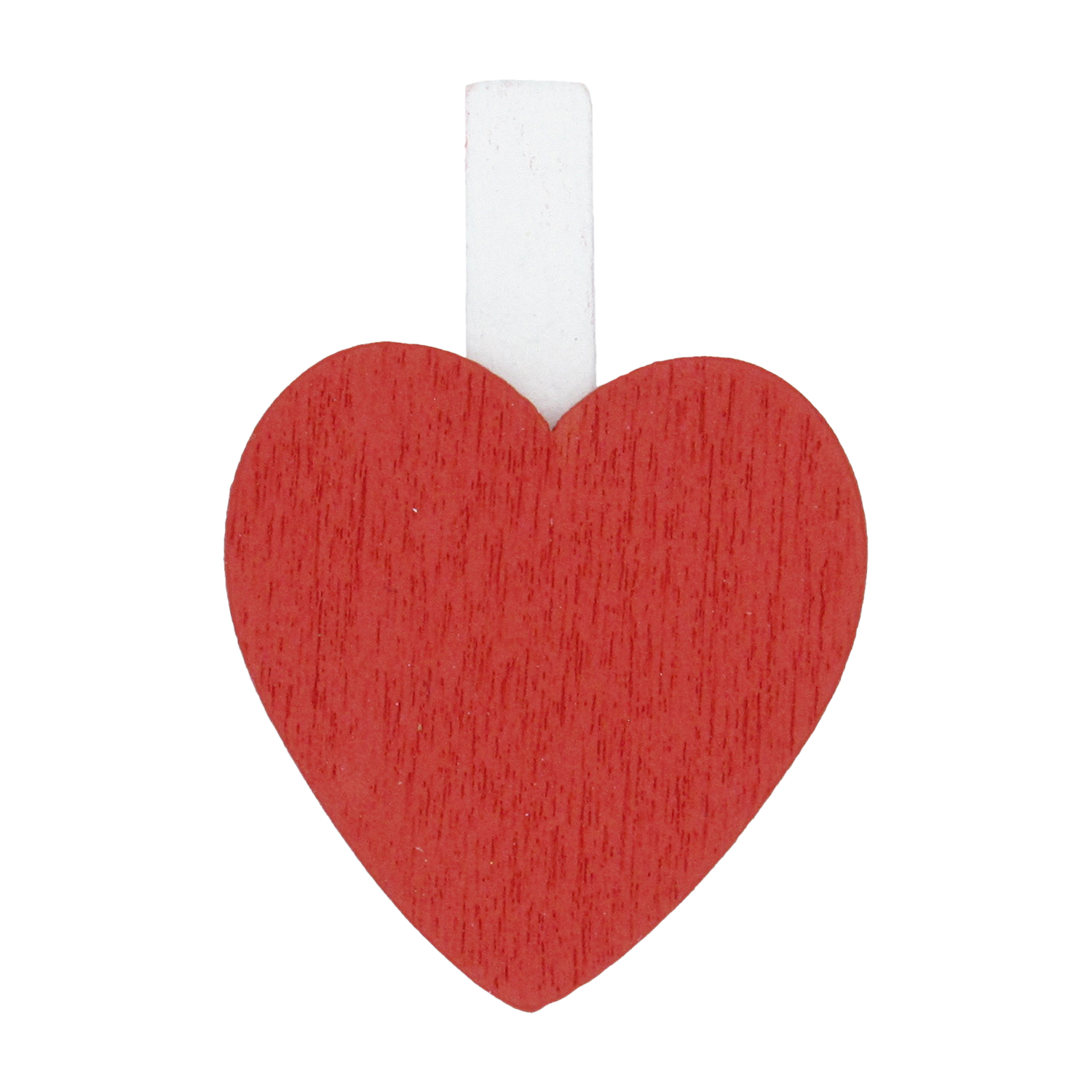 Afbeeldingen van Zak à 36 hart op knijper 3x3 cm rood