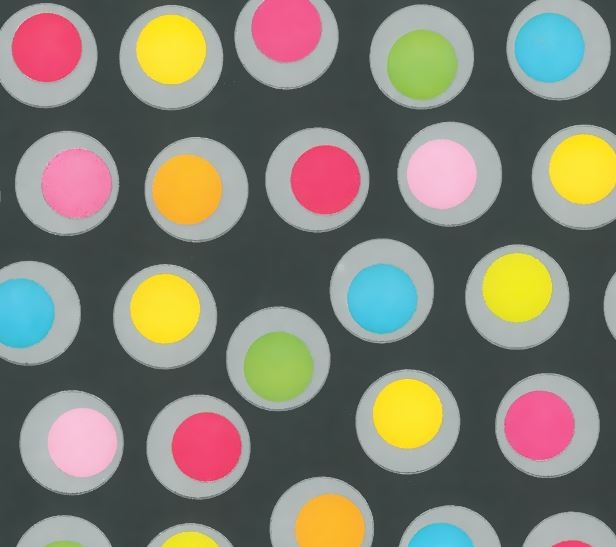 Afbeeldingen van Ds à 200 kadozak 12x19 zwart met gekleurde stippen