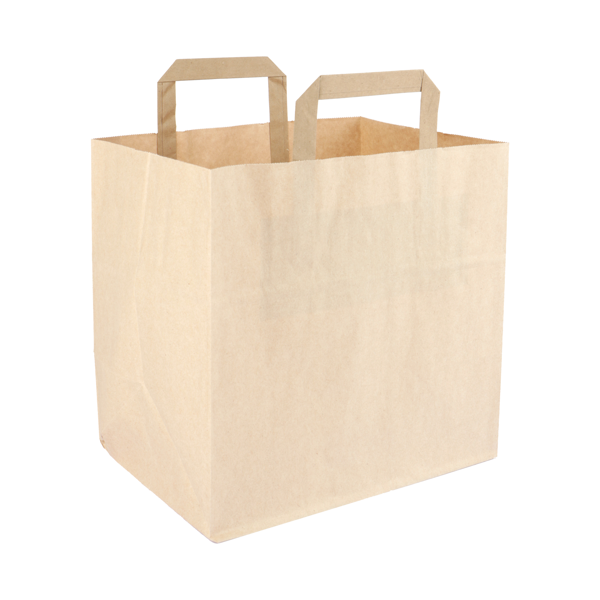 Afbeeldingen van Ds à 250 papieren tas bruin kraft  26x17x26 cm