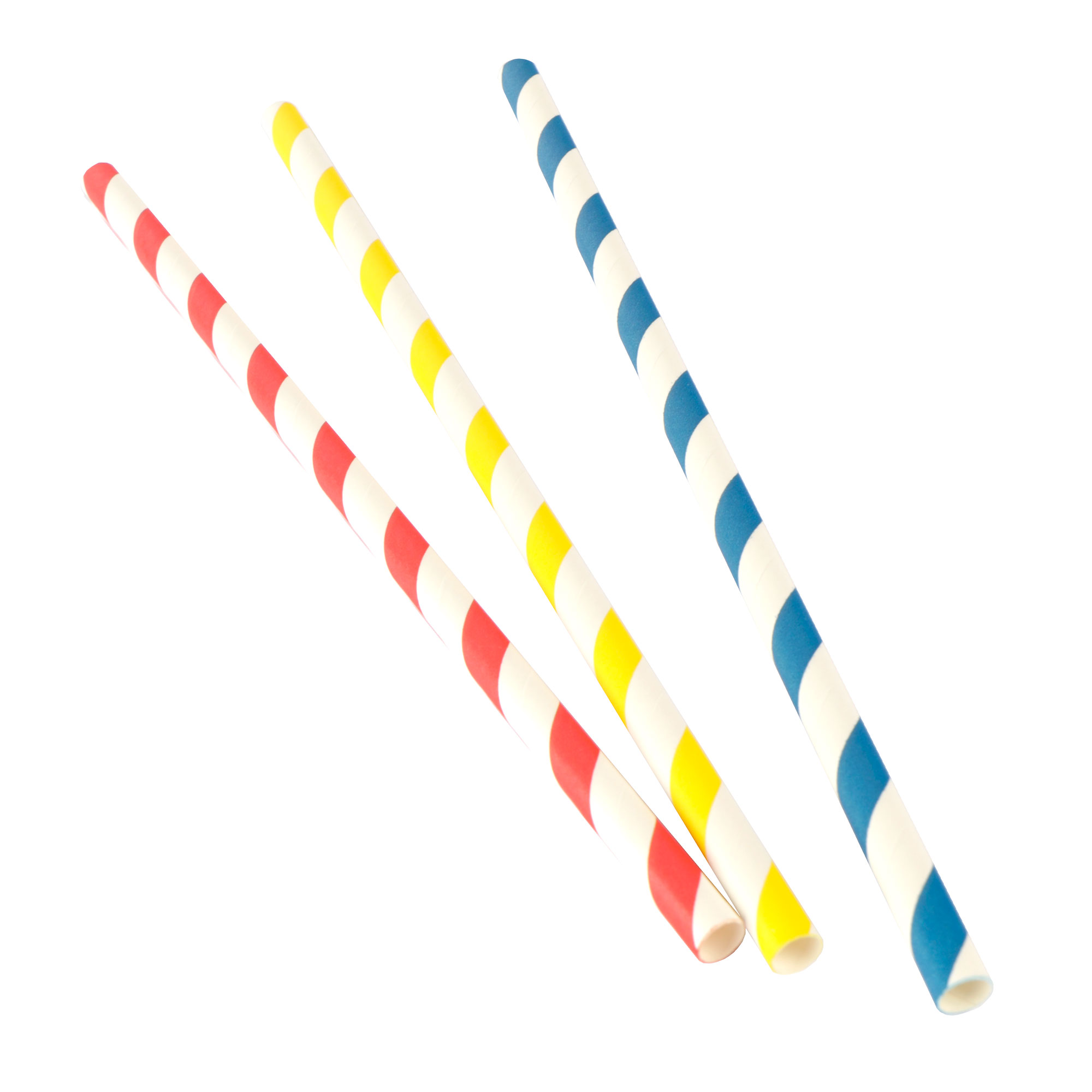 Afbeeldingen van Ds à 200 papieren rietje r1x23 cm gekleurd