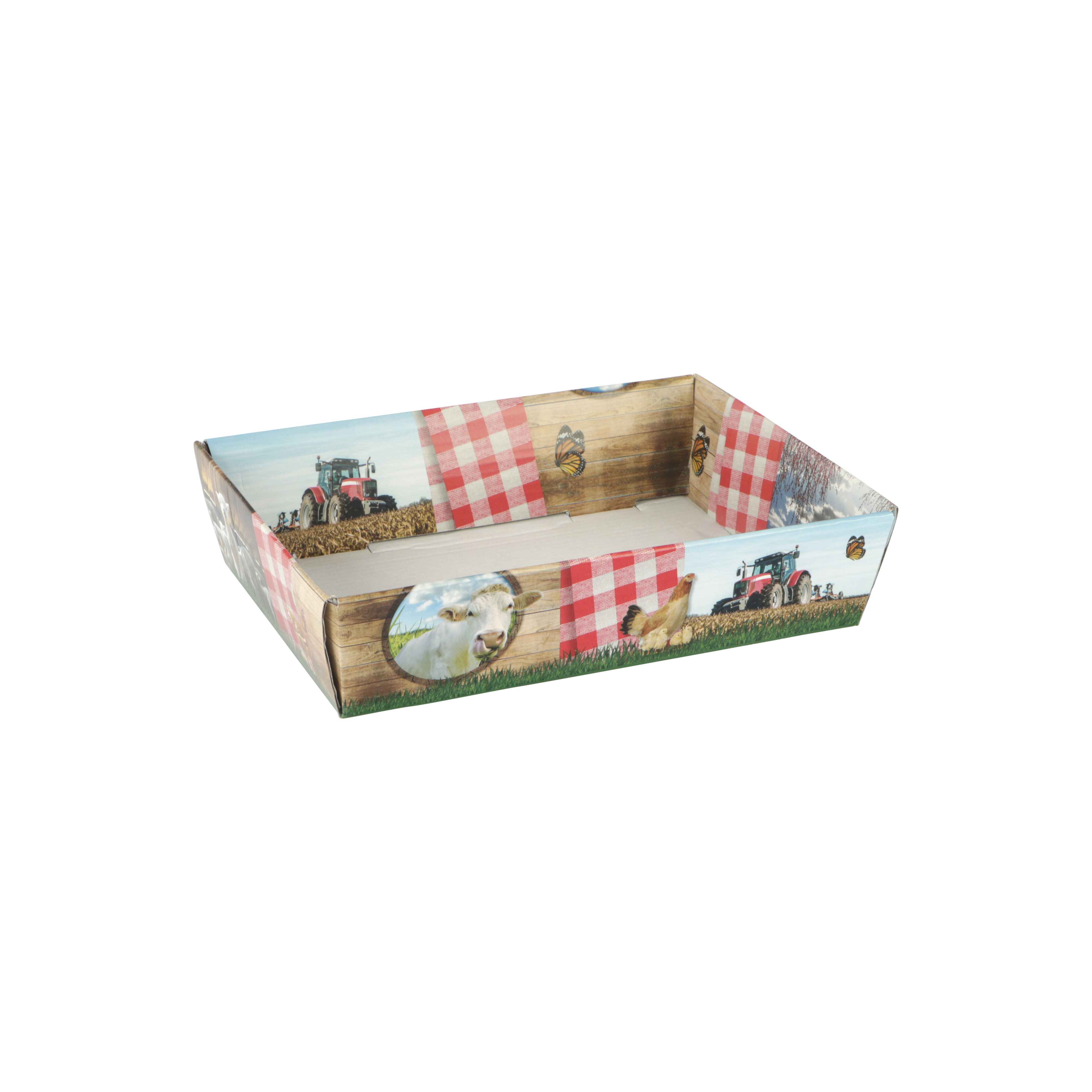 Afbeeldingen van Ds à 25 kartonnen bak 23x16x5,8 cm Boerderij