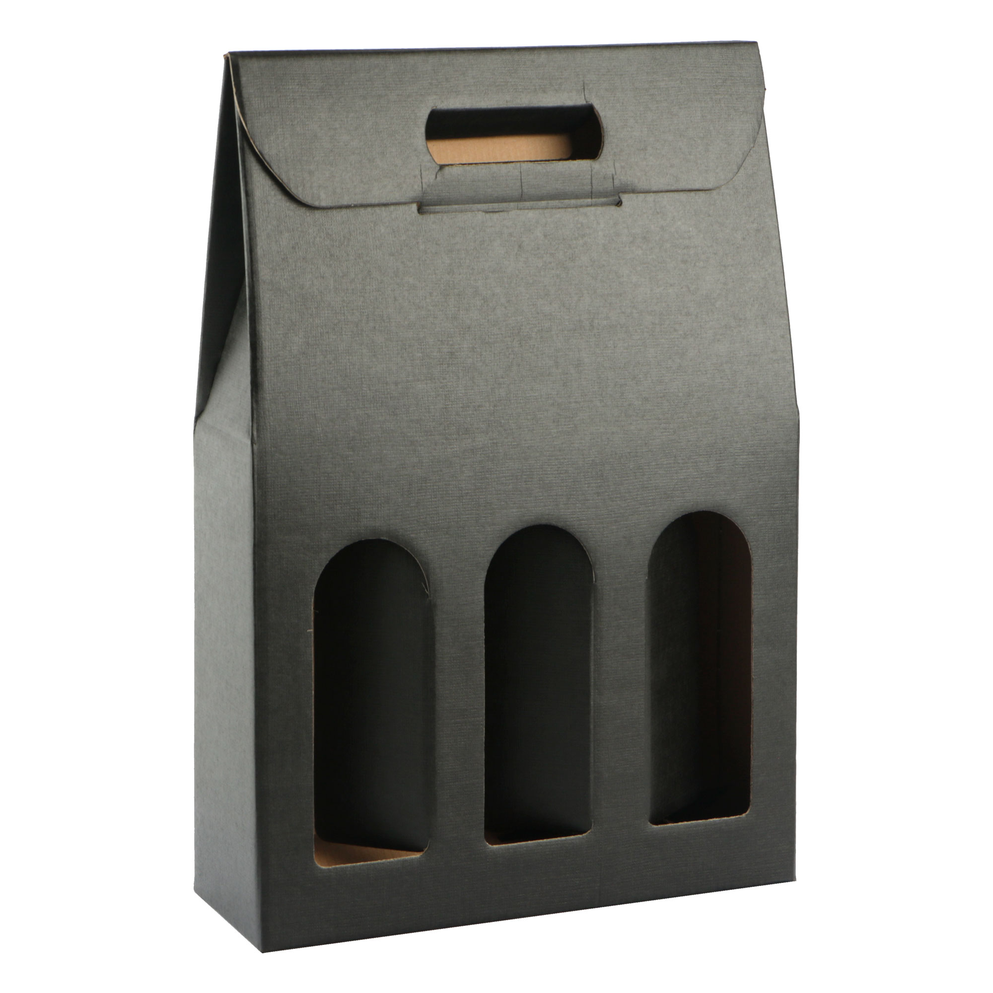 Afbeeldingen van Ds à 30 draagkarton 3 fles zwart 27x9x38,5 cm