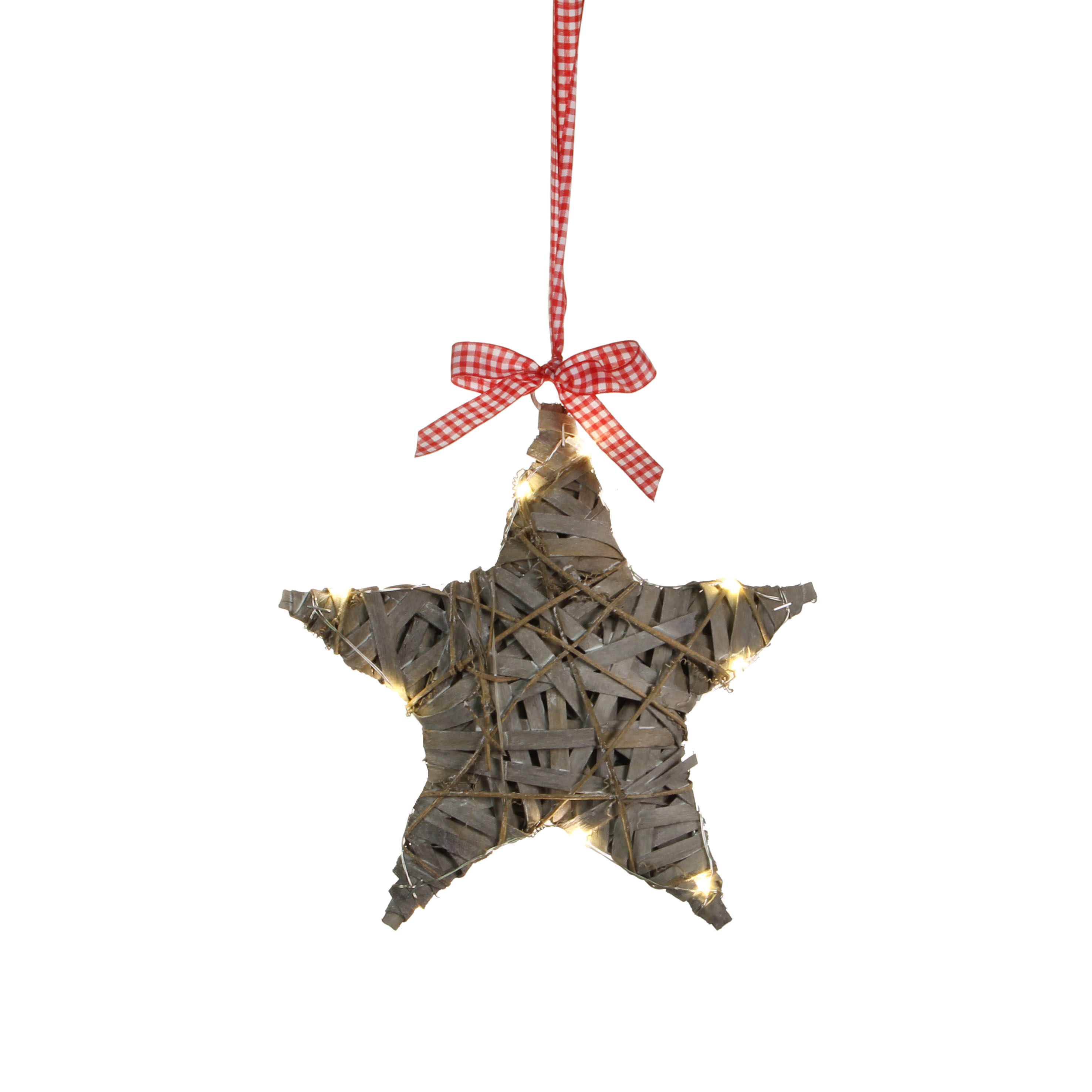 Afbeeldingen van Decoratie Ster grijs (ucl)