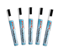 Afbeeldingen van Set à 5 krijtstift 0,5 cm smal, wit