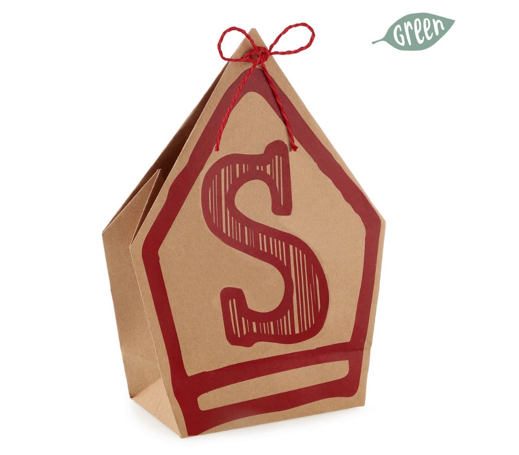 Afbeeldingen van Pak à 5 kadozak kraft 18+8x25 cm Mijter