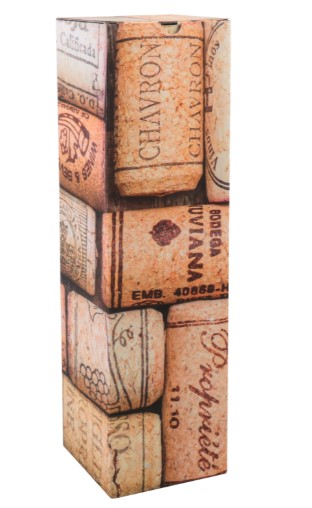 Afbeeldingen van Pak à 10 kokerdoos 1 fles 33x9,5x9,5 cm cork