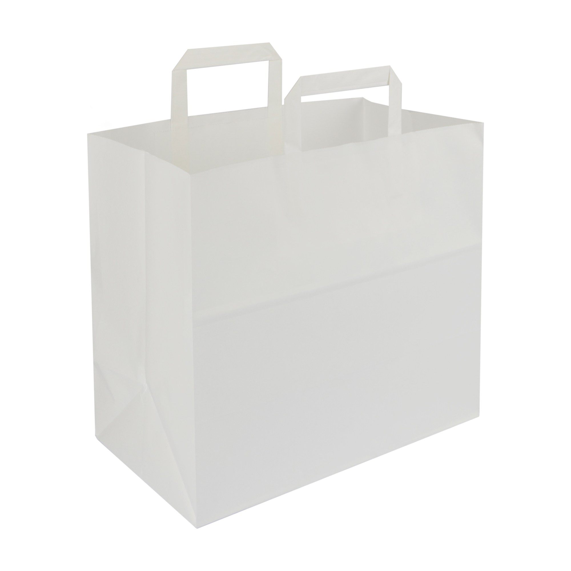 Afbeeldingen van Ds à 250 papieren tas wit 32+17x27 cm 