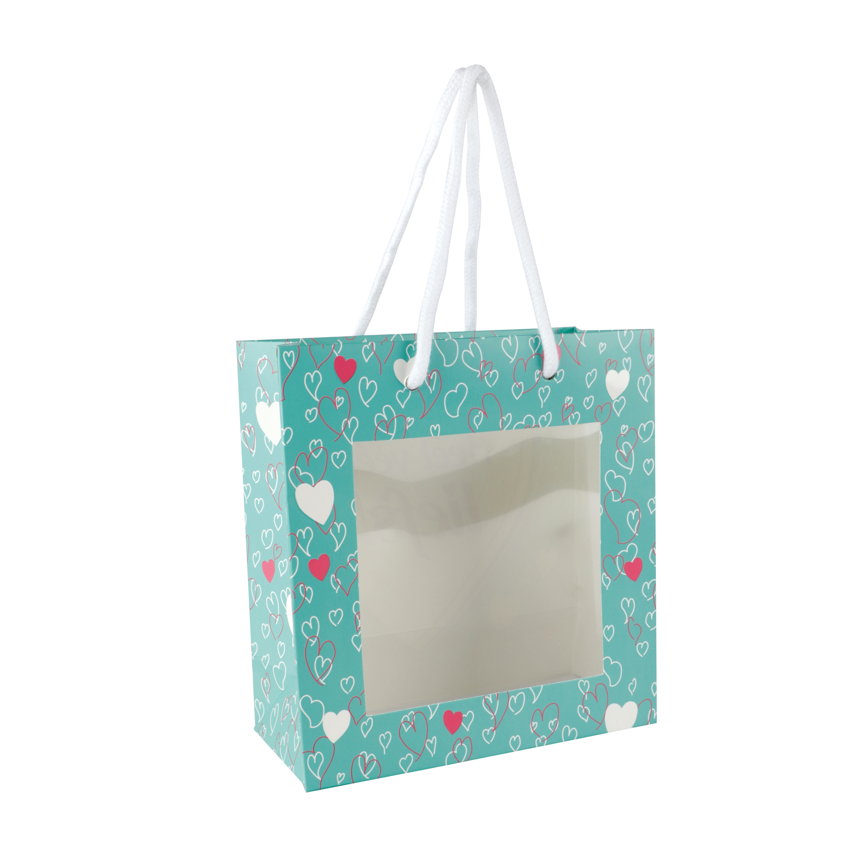 Afbeeldingen van Ds à 25 venstertas 18+8x19 cm Heel veel liefs