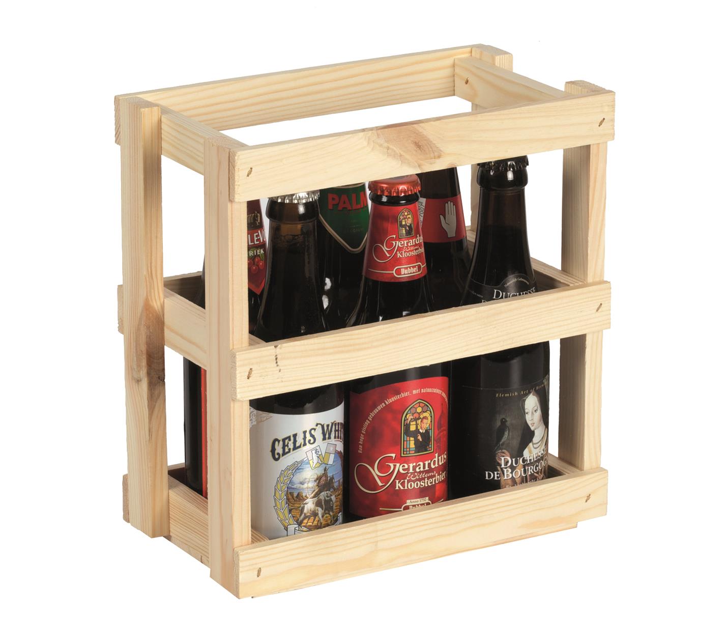 Afbeeldingen van Ds à 10 houten bierkratjes 6 flesjes (0,33ltr)