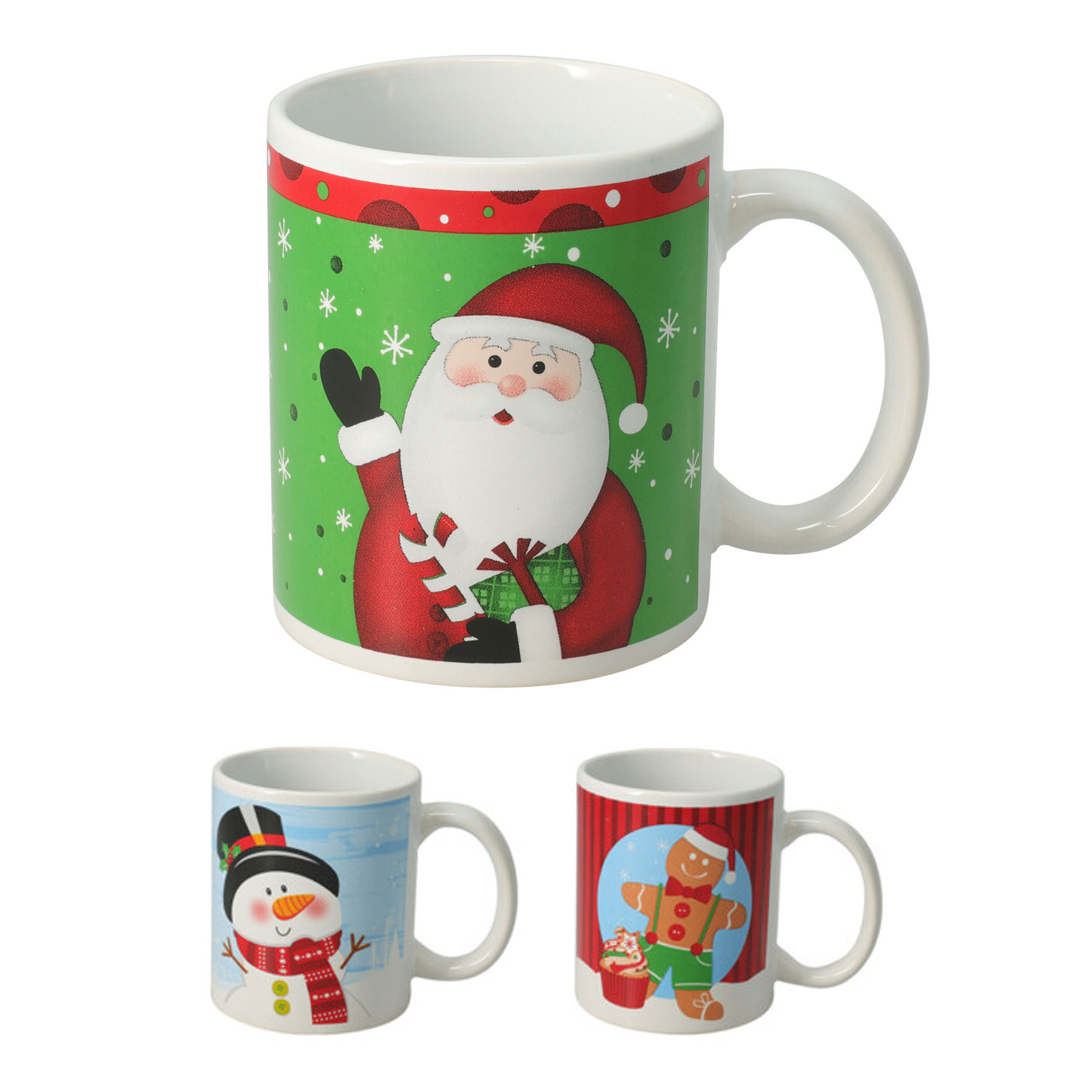Afbeeldingen van Mok aardewerk 325 ml santa & friends assorti