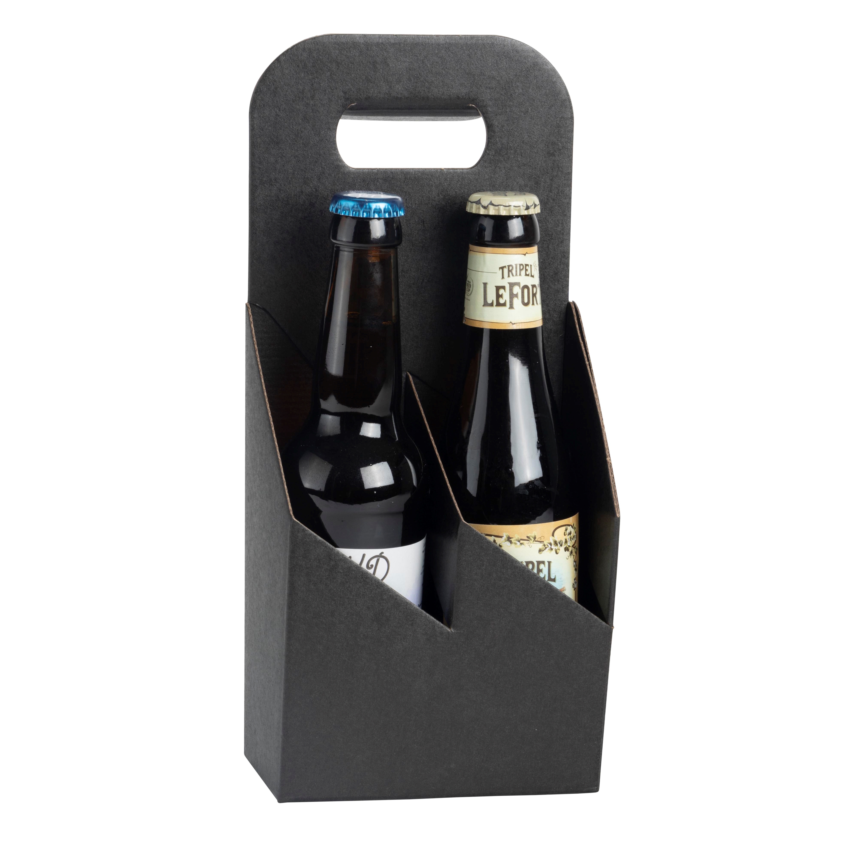 Afbeeldingen van Ds à 30 flesdrager 2 fles 33cl 13x6,5x29 cm zwart 