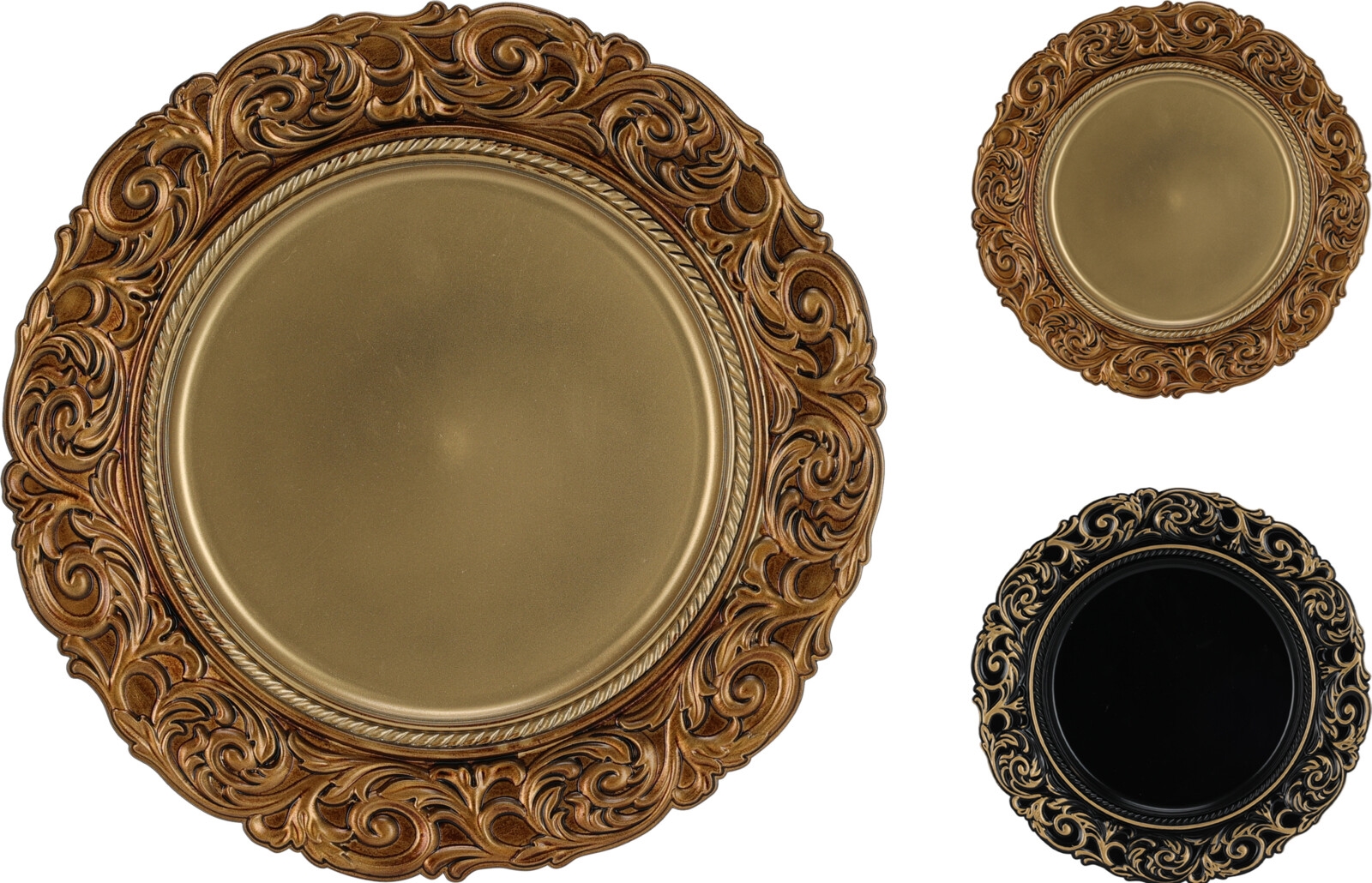 Afbeeldingen van Kunststof onderbord 36 cm brocante assorti