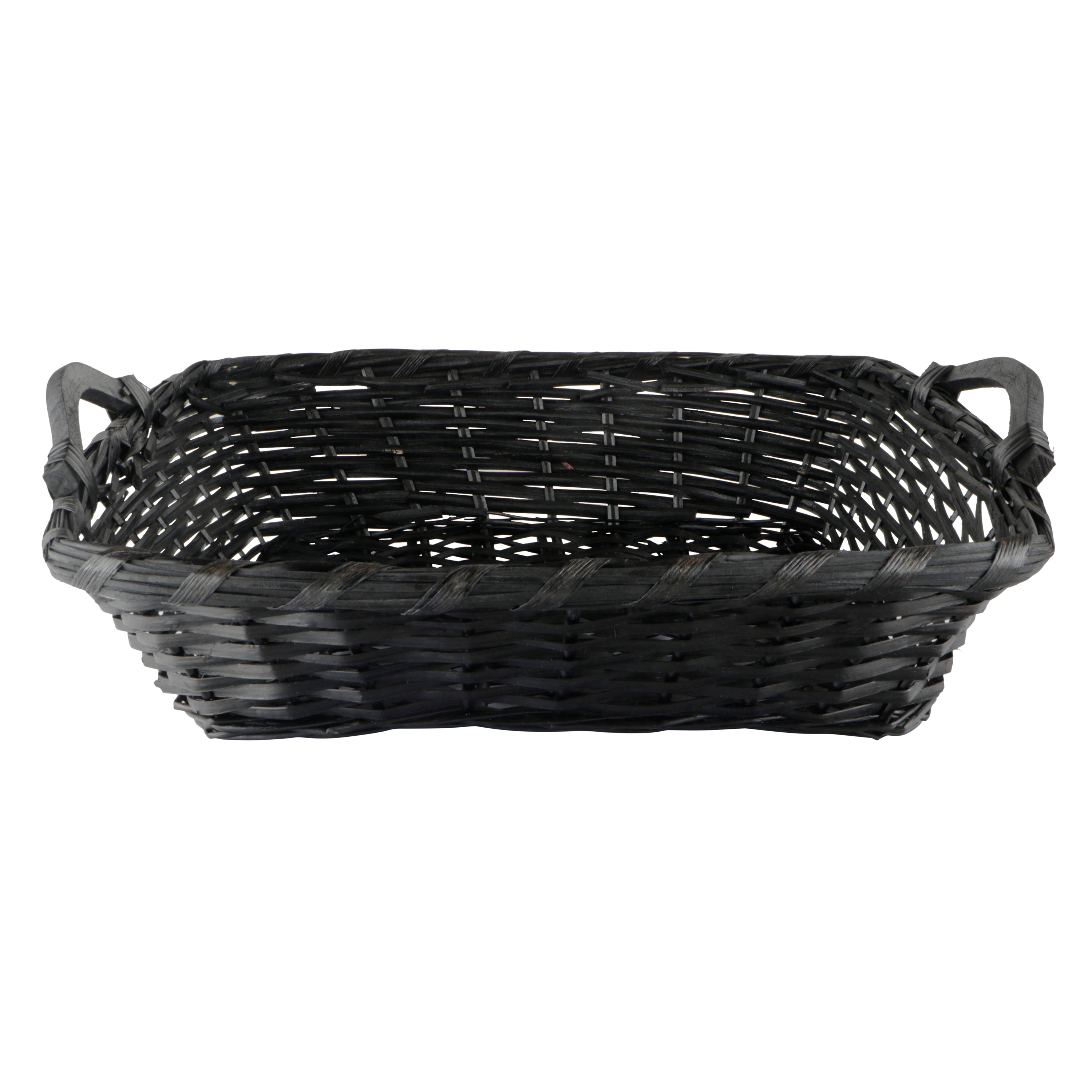 Afbeeldingen van Mand rechthoek met grepen 56x42x13,5/17,5 cm zwart