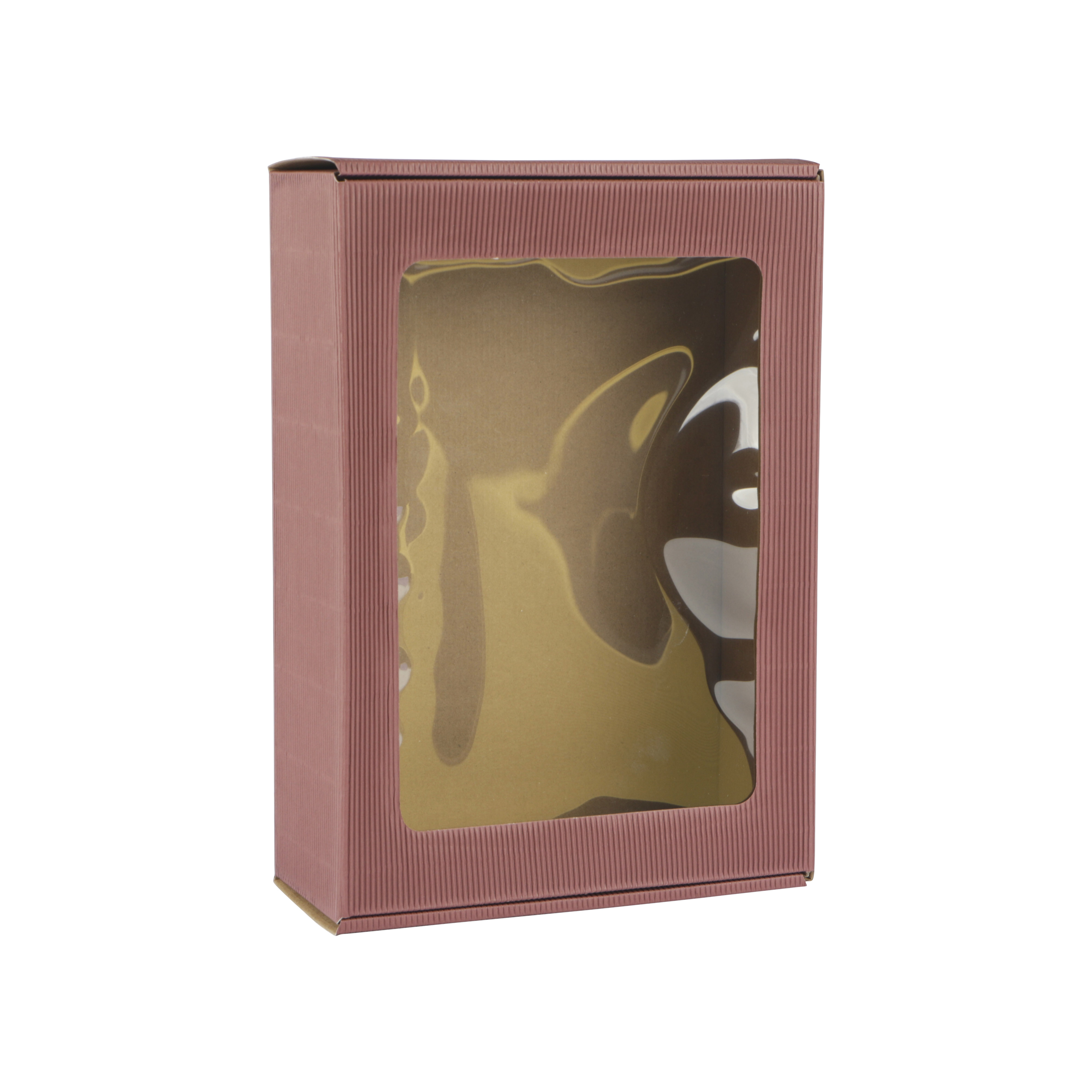 Afbeeldingen van Pak à 10 vensterdoos 30,5x21x8,5 cm open golf b.rood