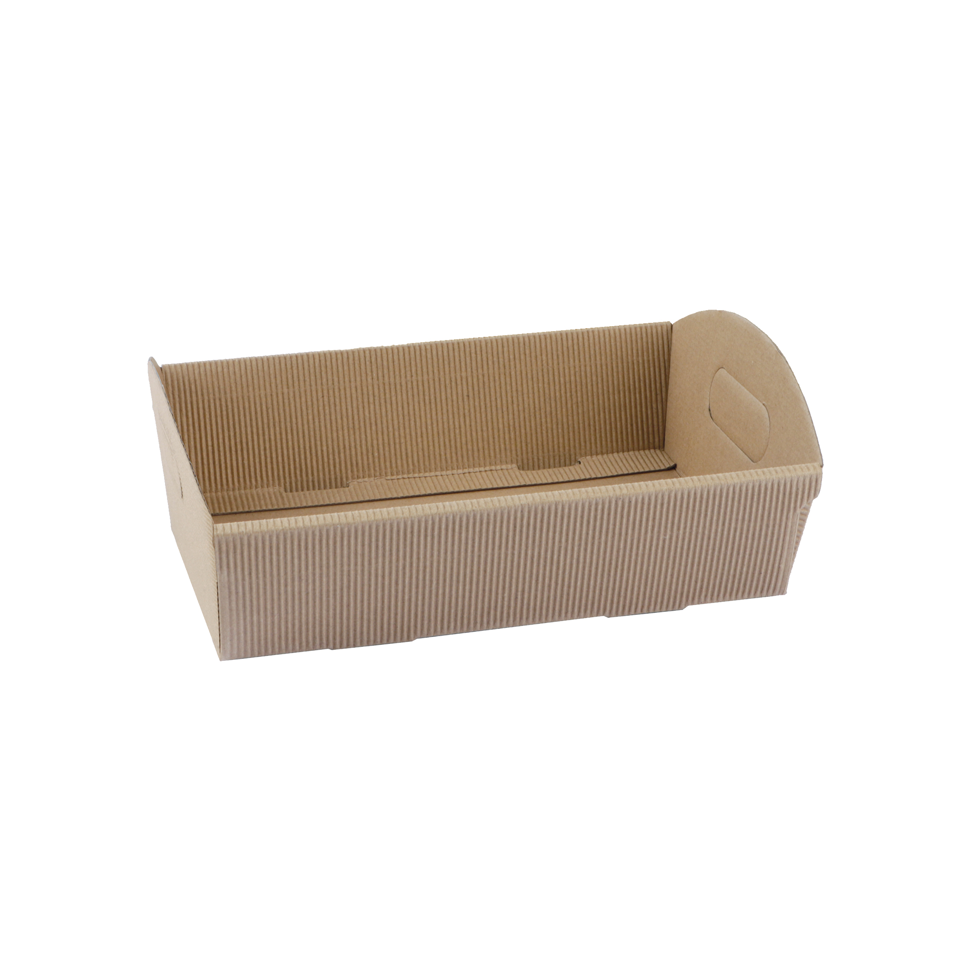 Afbeeldingen van Ds à 50 kartonnen bak 22x15,5x6 cm kraft open golf