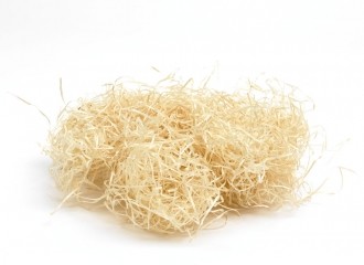 Afbeeldingen van Zak à circa 1 kg houtwol blanco fijn