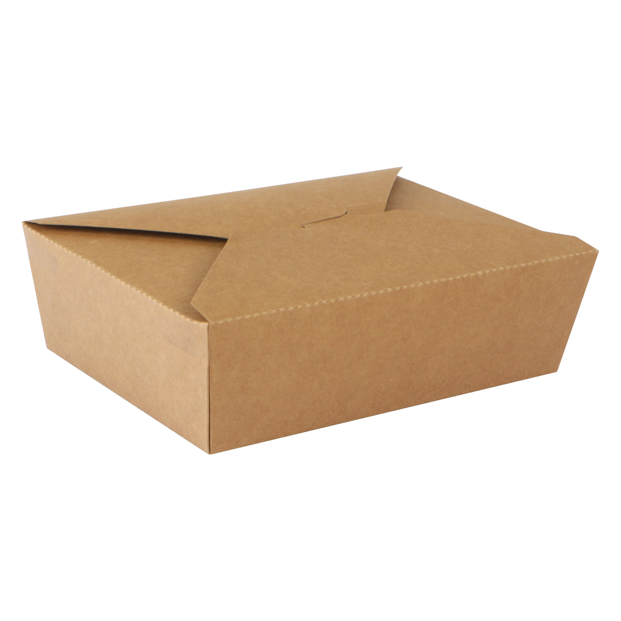 Afbeeldingen van Ds à 200 bruinkraft/pe coated 2000 ml lunchbox 21,5x16x6,5 cm