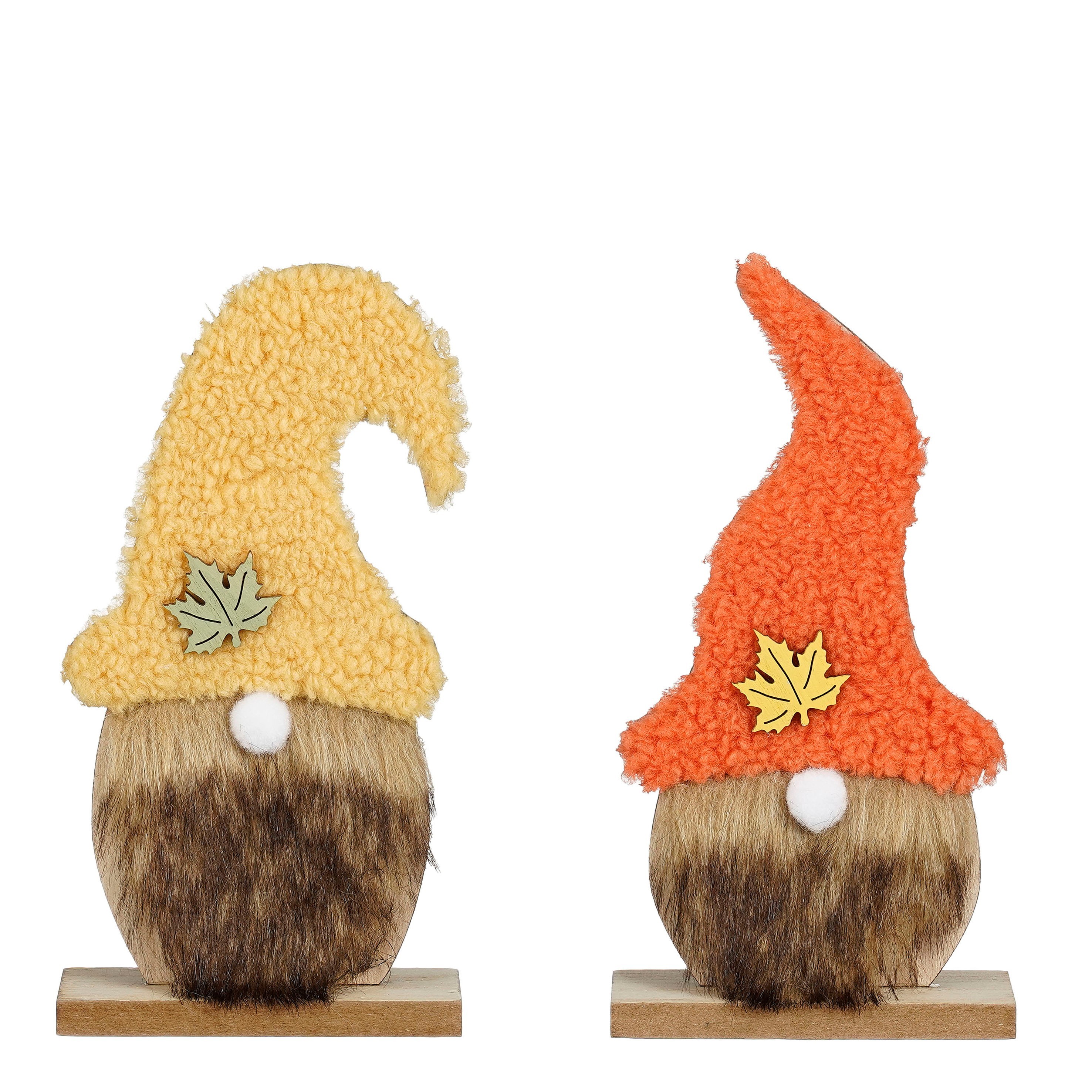 Afbeeldingen van Decoratie gnoom 19x10x4,5 cm geel oranje assorti 