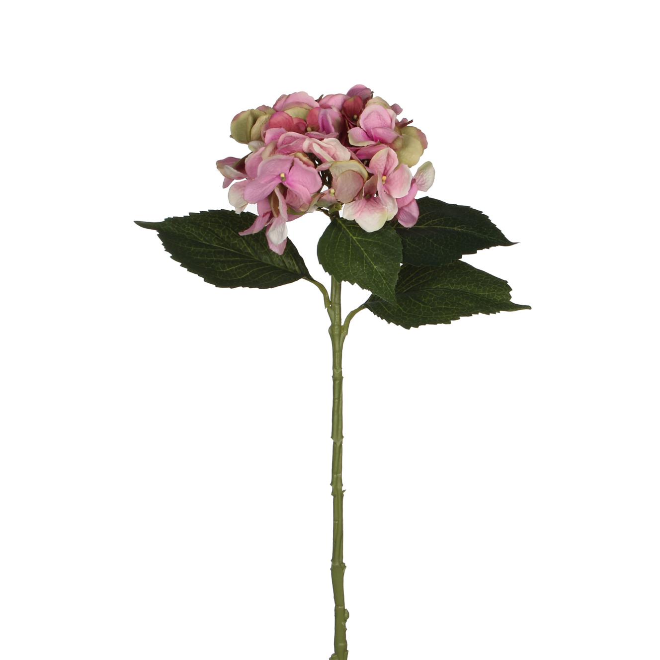 Afbeeldingen van Decoratietak hortensia roze 51 cm (uc)