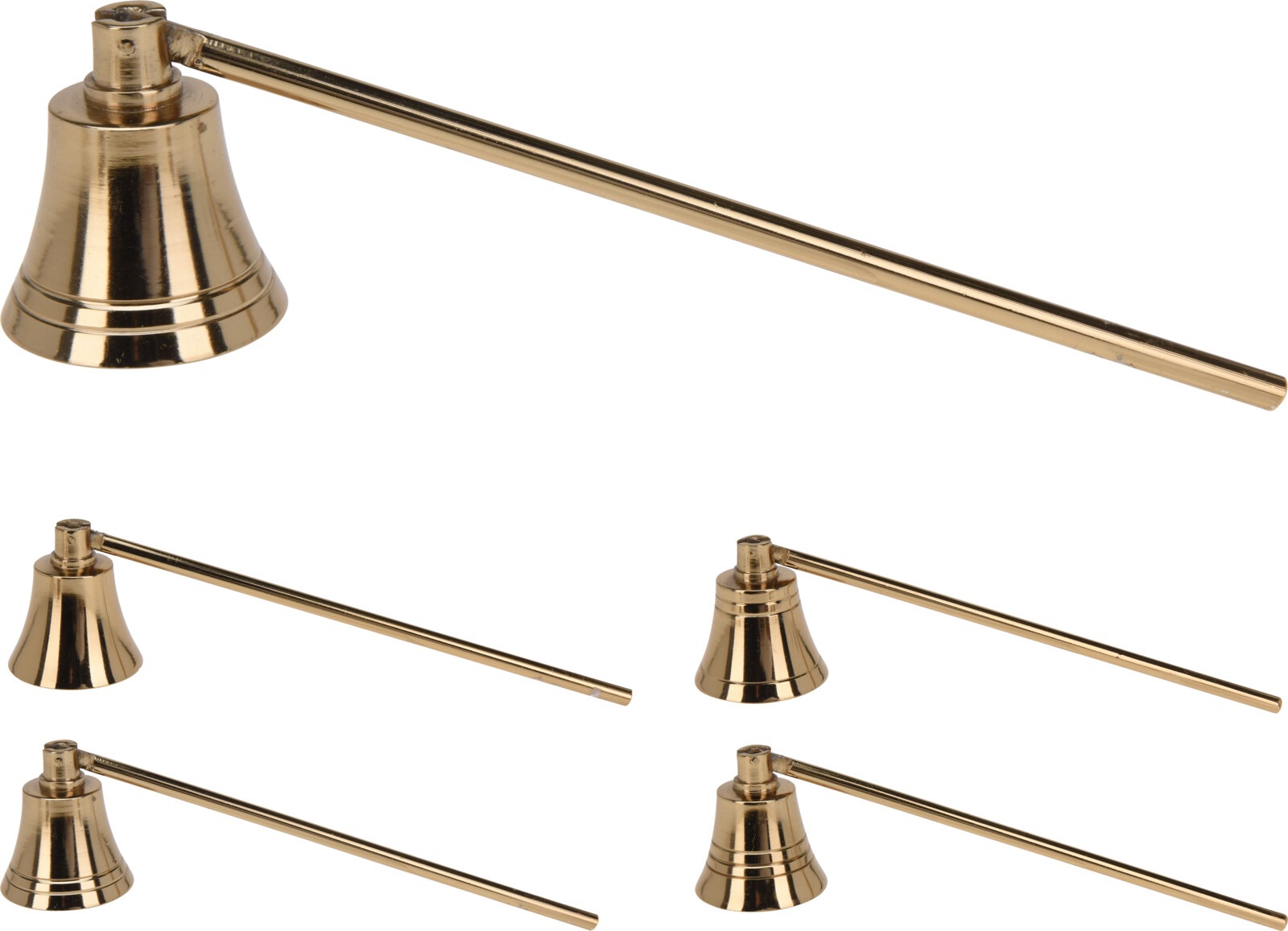 Afbeeldingen van Kaarsendover 4x23 cm goud, assorti