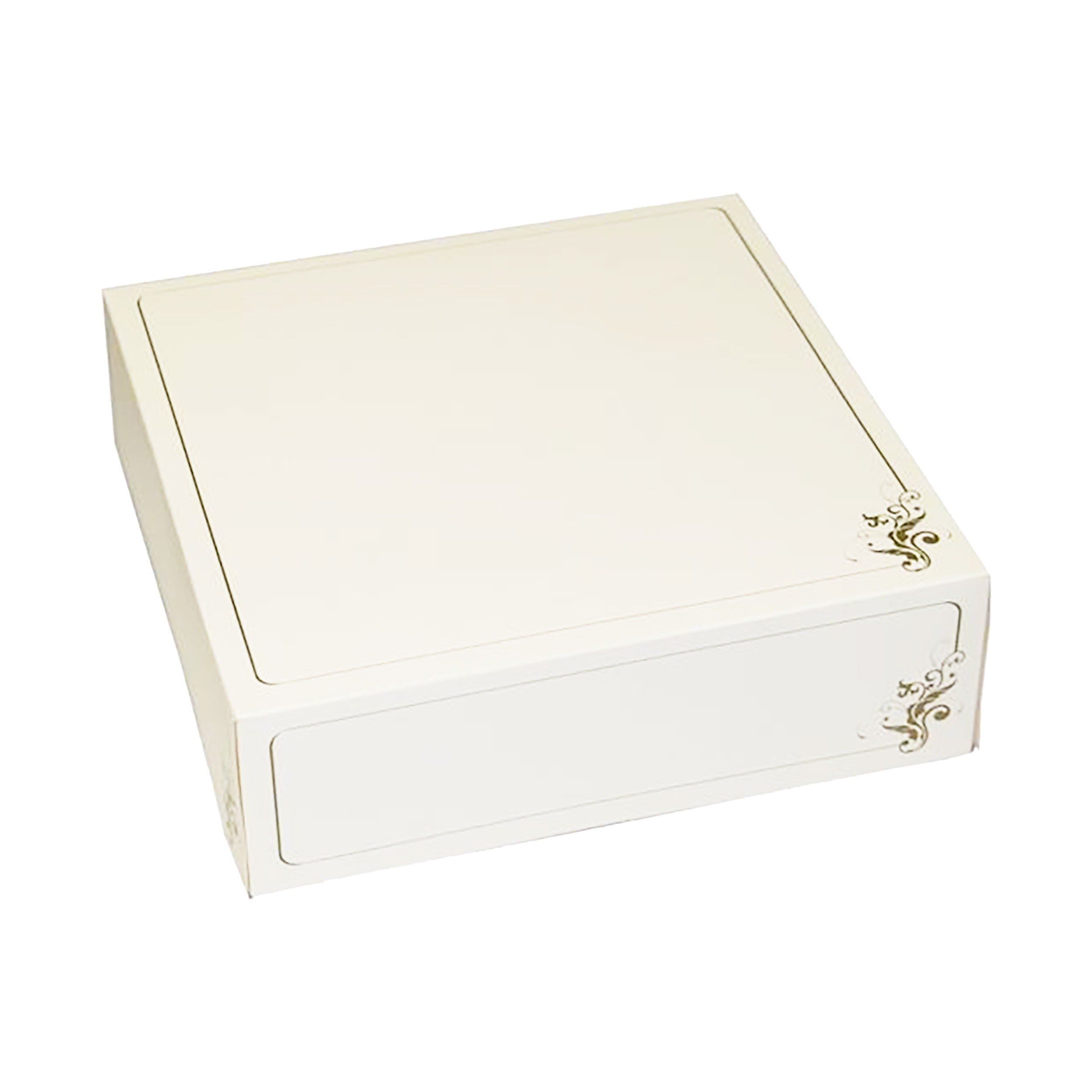 Afbeeldingen van Ds à 100 gebaksdoos 25x25x8 cm dessin 573 (uc)