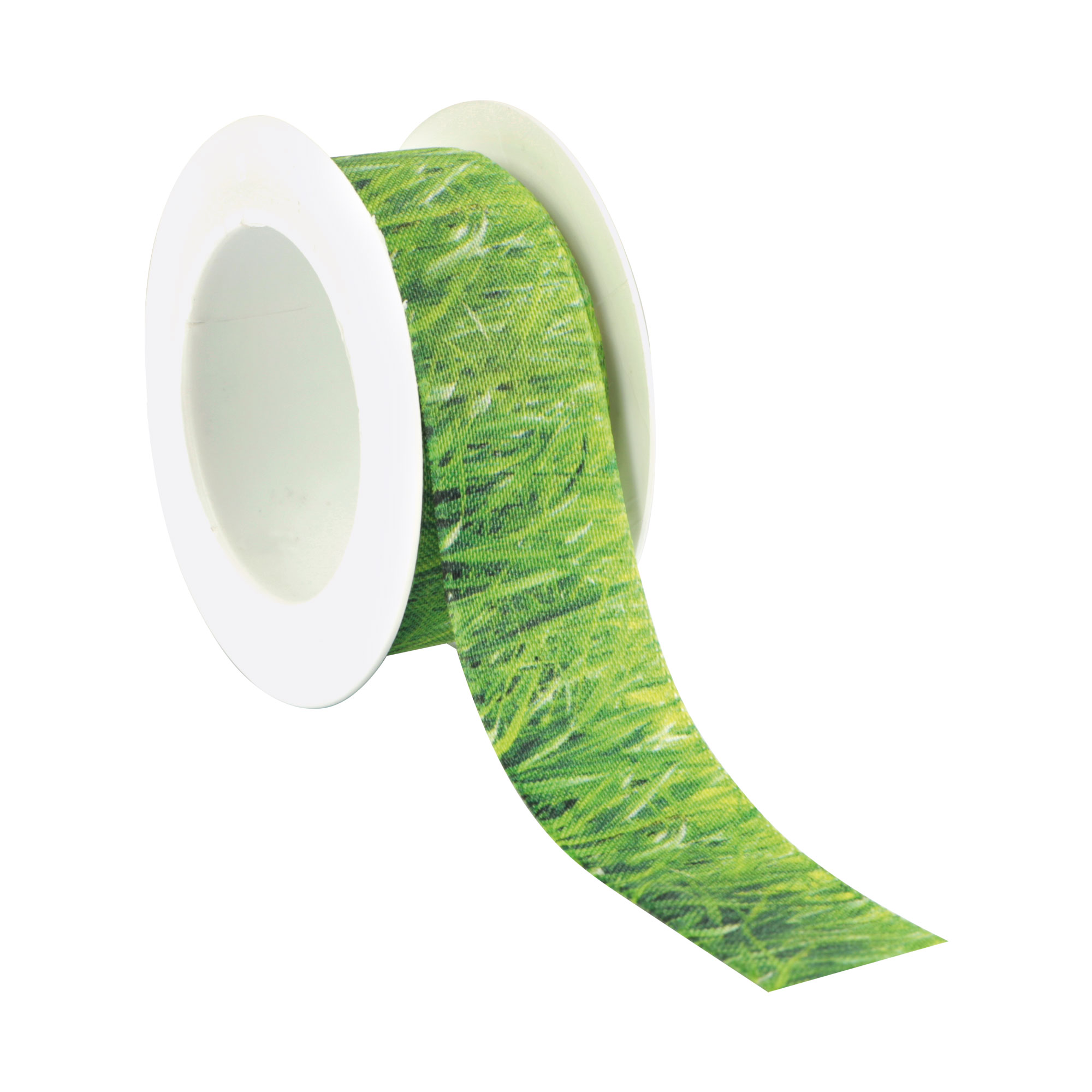 Afbeeldingen van Rol textiellint 25 mm 15 mtr gras (uc)