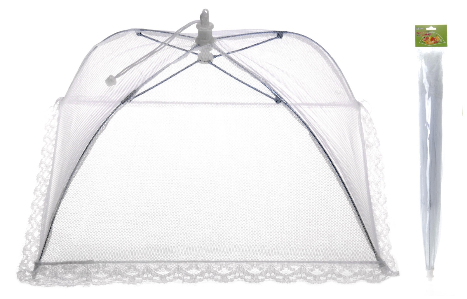 Afbeeldingen van Vliegenkap wit 45x45 cm