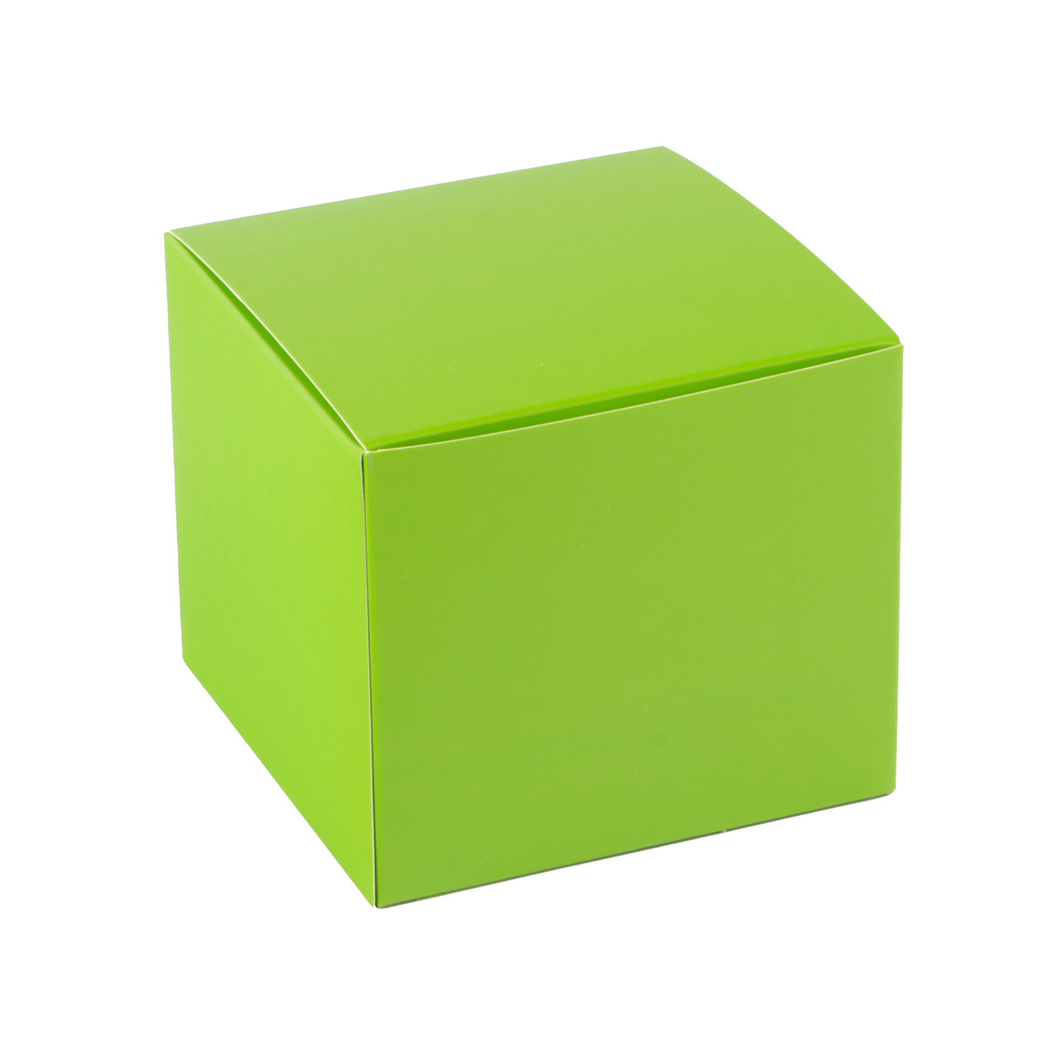 Afbeeldingen van Ds à 50 kubus klepdoosje 375 gram mat lime groen