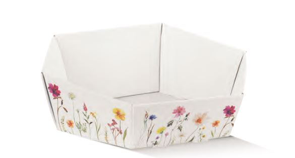 Afbeeldingen van Ds à 30 kartonnen bak 29x23x6/8,5 cm 6 kant open golf voorjaar