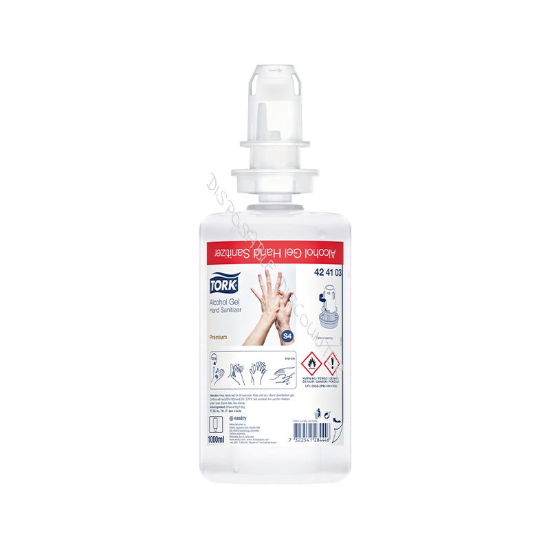 Afbeeldingen van Ds à 6 fles 1000 ml tork premium alcohol gel S4