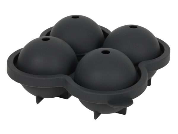 Afbeeldingen van IJsblokjesvorm bal 15x15x6,5 cm antraciet