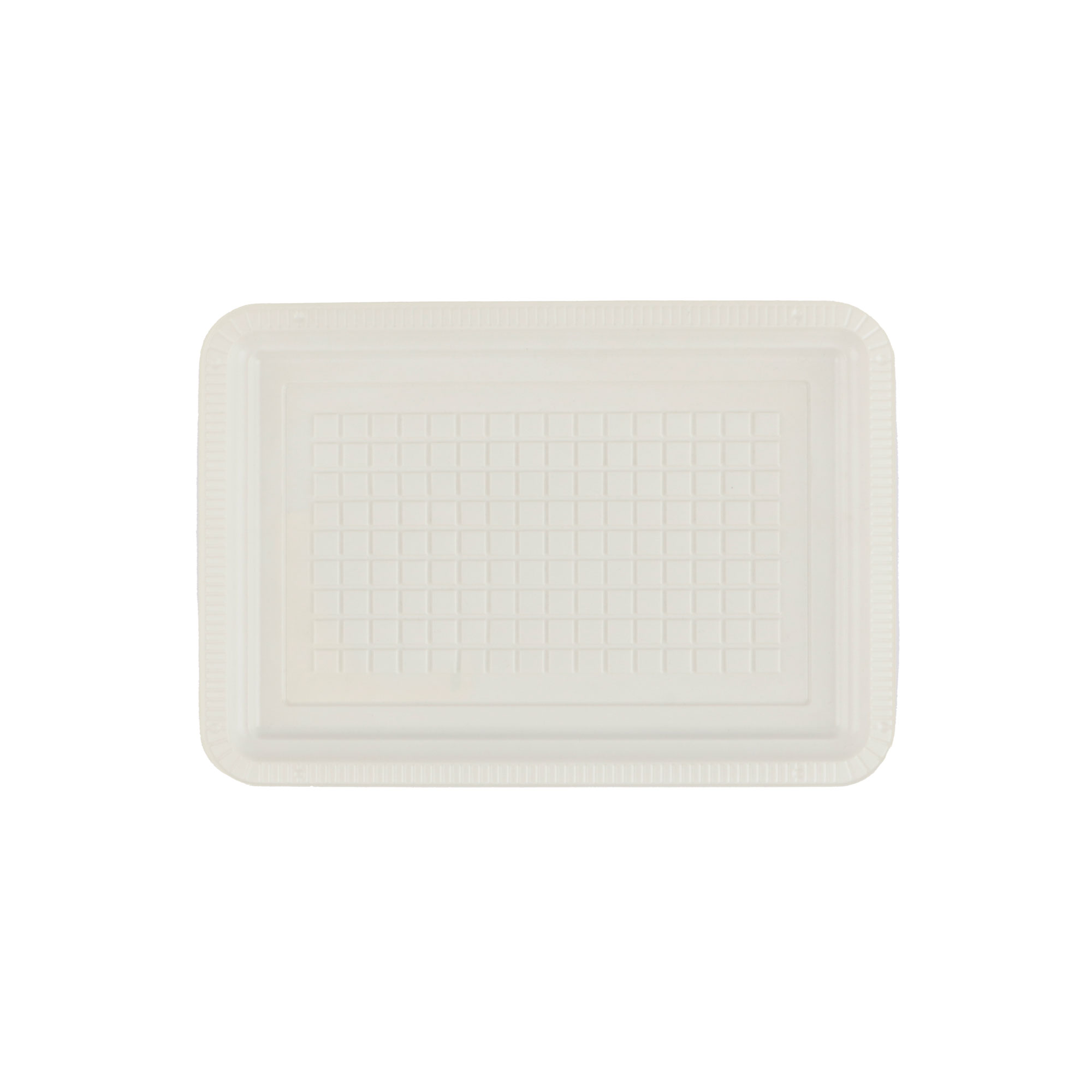 Afbeeldingen van Ds à 3000 vleeswaren schaal 12,5x18 cm wit apet 