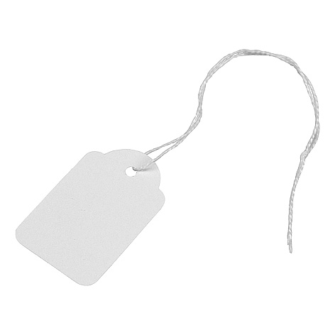 Afbeeldingen van Ds à 500 hangetiket 2,8x4,3 cm wit nr. 391