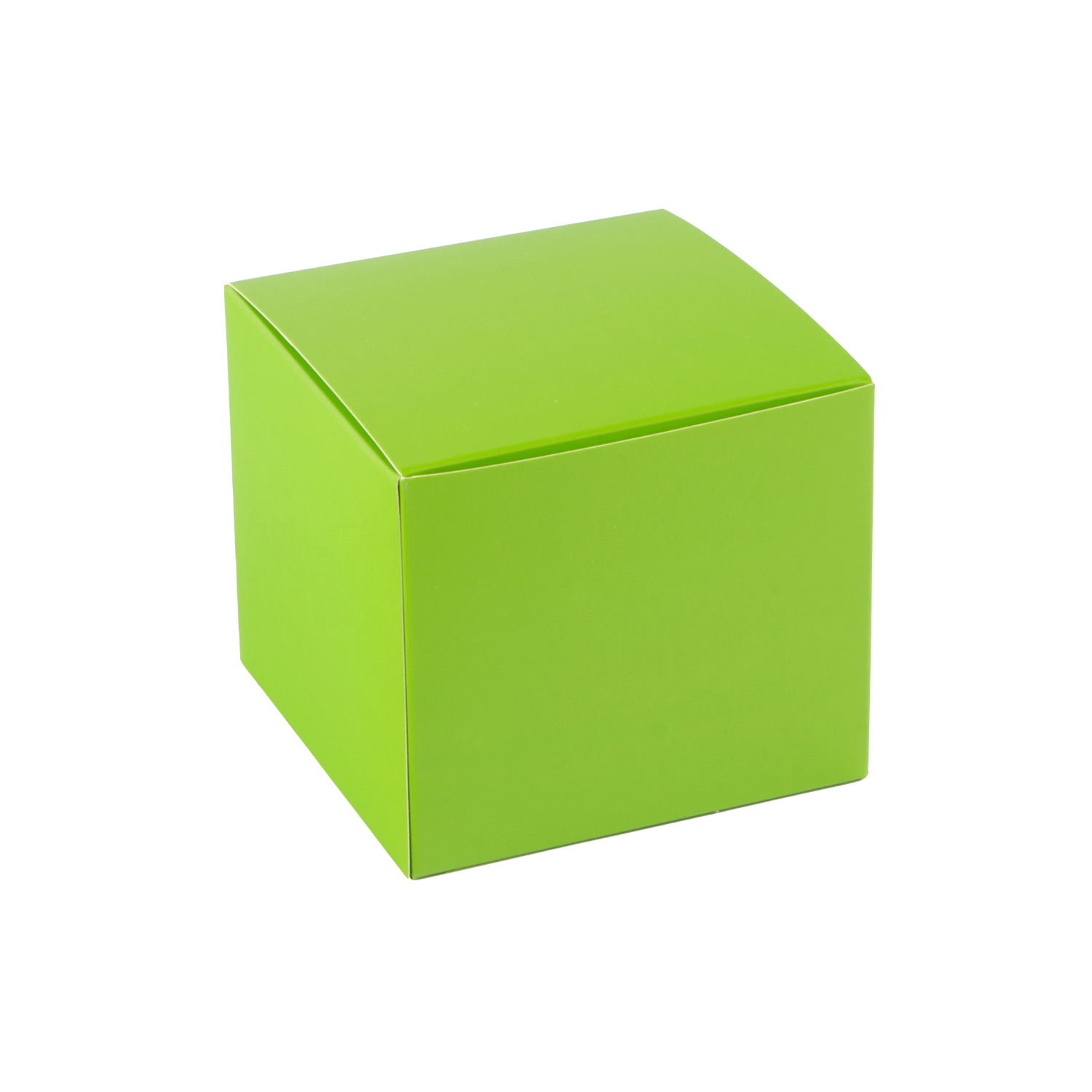 Afbeeldingen van Ds à 50 kubus klepdoosje 250 gram mat lime groen