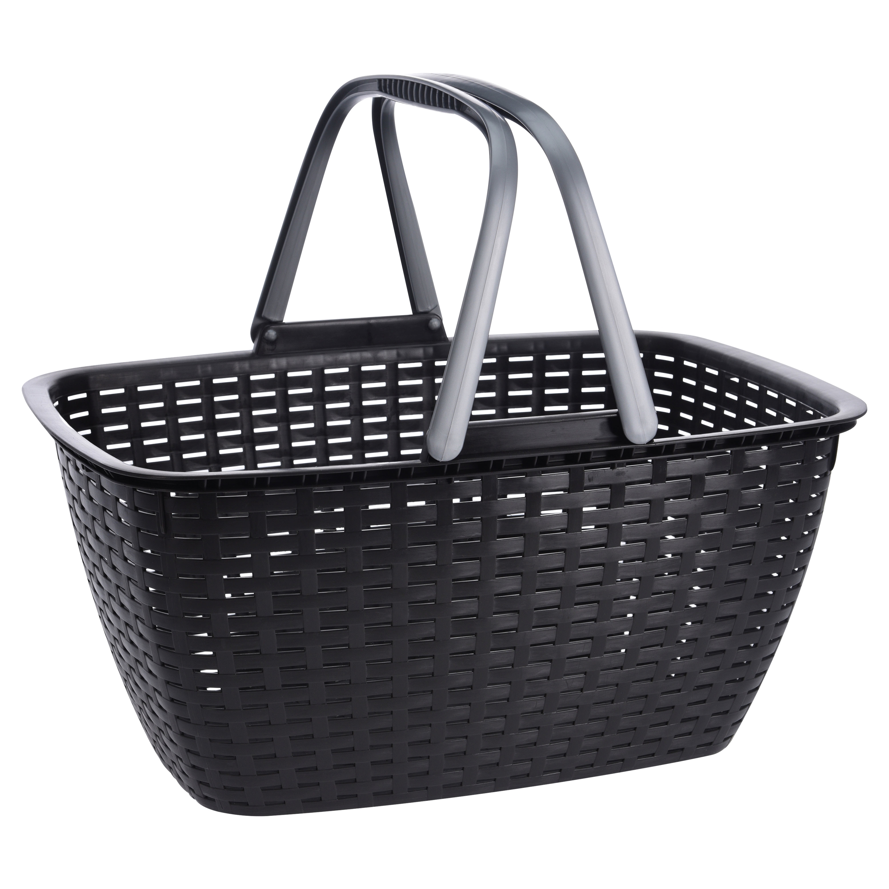 Afbeeldingen van Boodschappenmand 44x31,5x22 cm kunststof antraciet