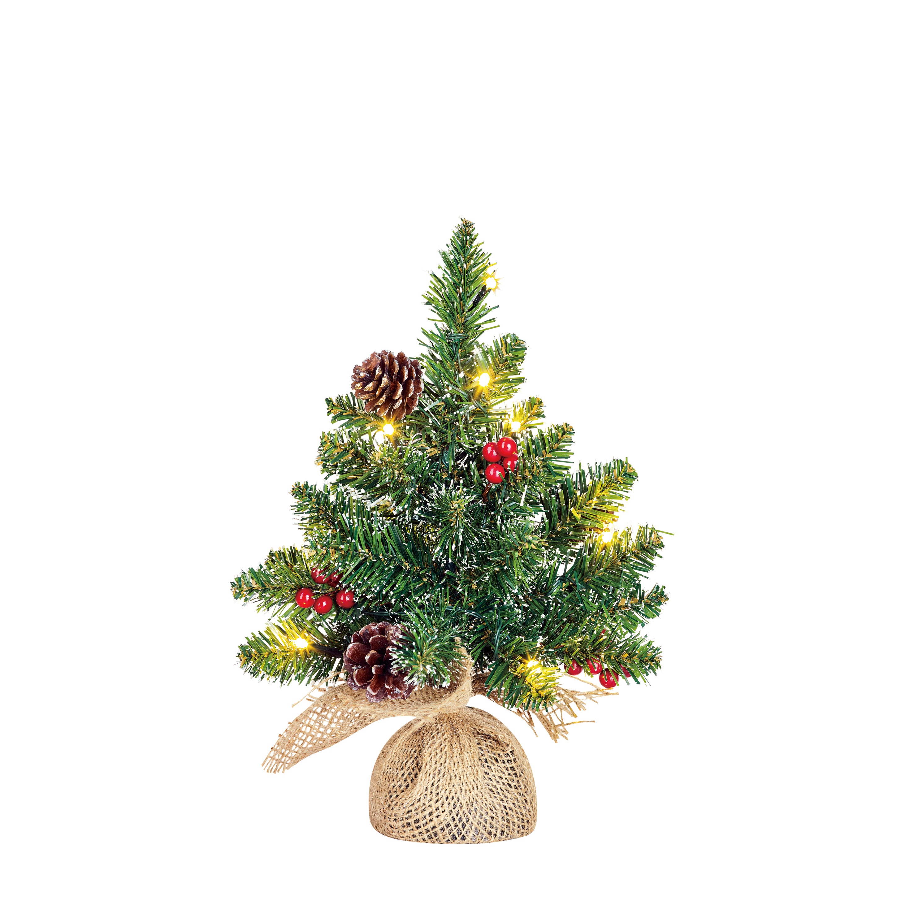 Picture of Kerstboom 15x30 cm met 10 led lampjes