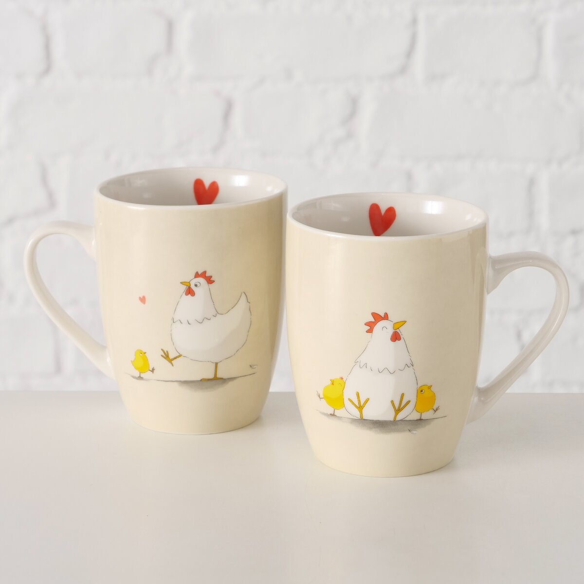 Afbeeldingen van Mok keramiek 350 ml kip 2 assorti