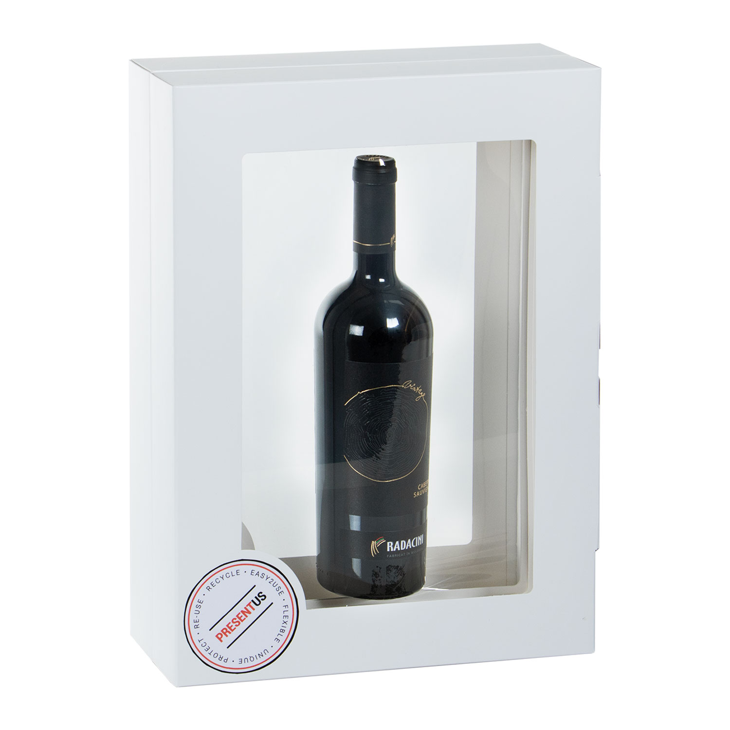 Afbeeldingen van Ds à 6 Presentus mat wit 295x405x105 mm.