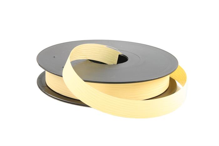 Afbeeldingen van Rol lint paperlook 20 mm 75 mtr ivoor