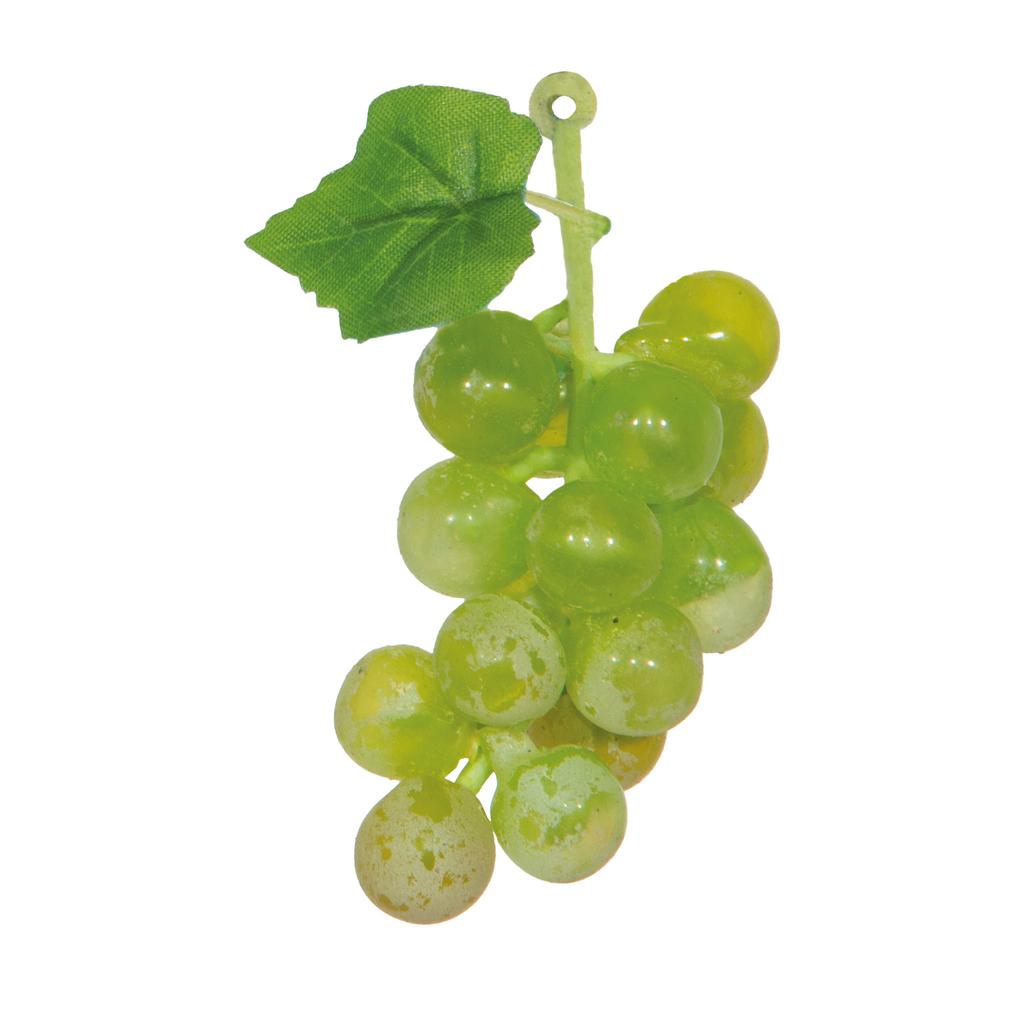 Afbeeldingen van Set à 6 druiventrosje wit 3x6 cm