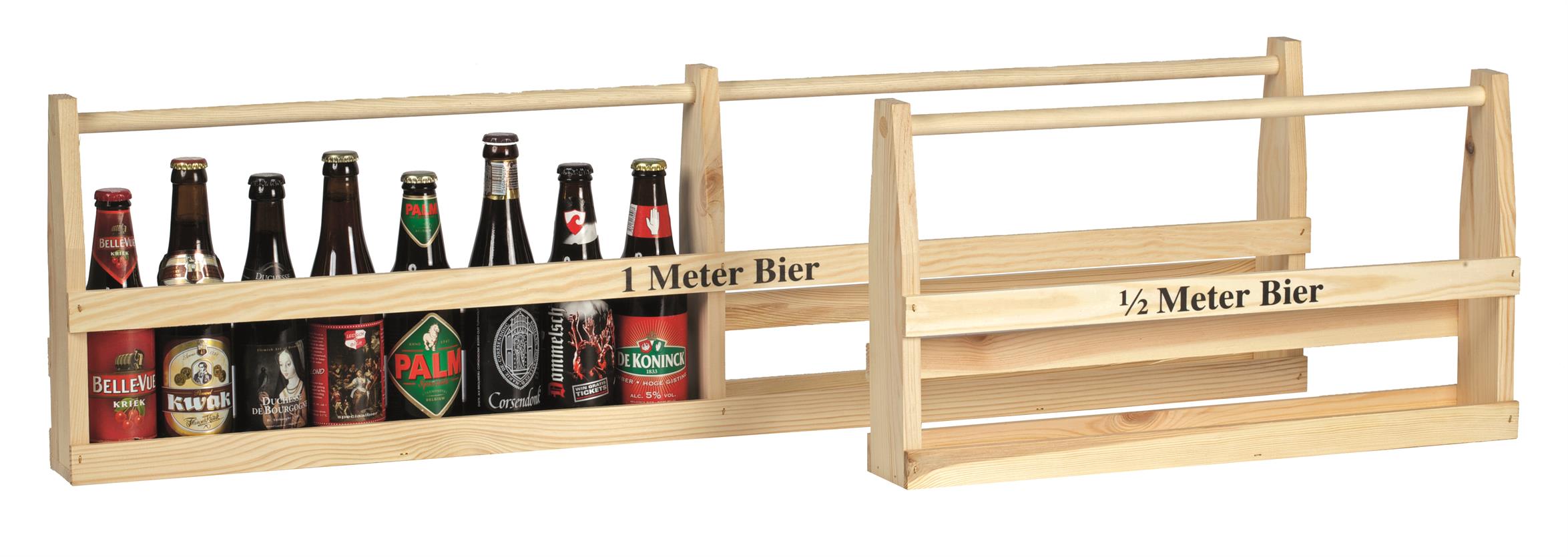 Afbeeldingen van Ds à 10 houten rek 1/2 meter bier  (0,30/0,33 cl)