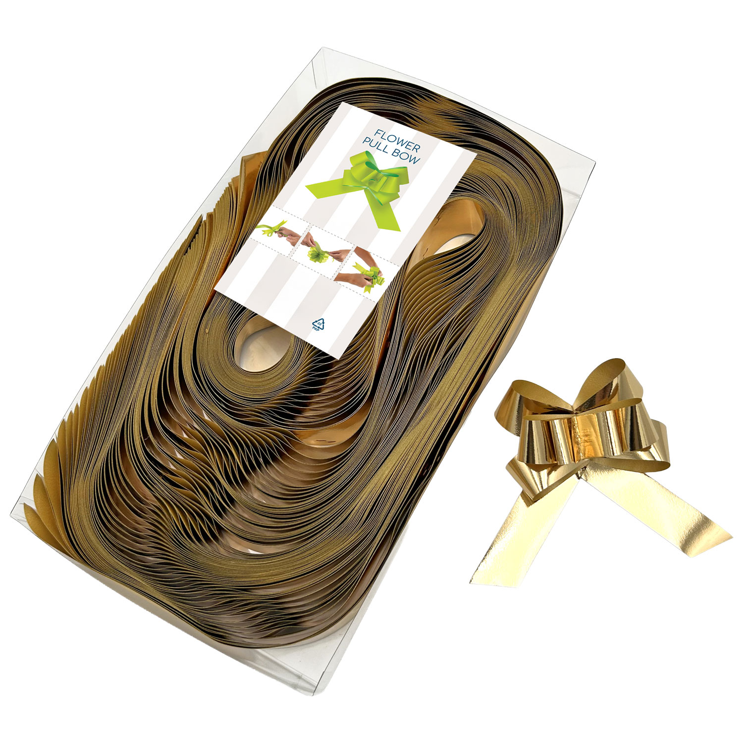 Afbeeldingen van Pak à 50 trekstrik Ø80 mm 19 mm metallic goud
