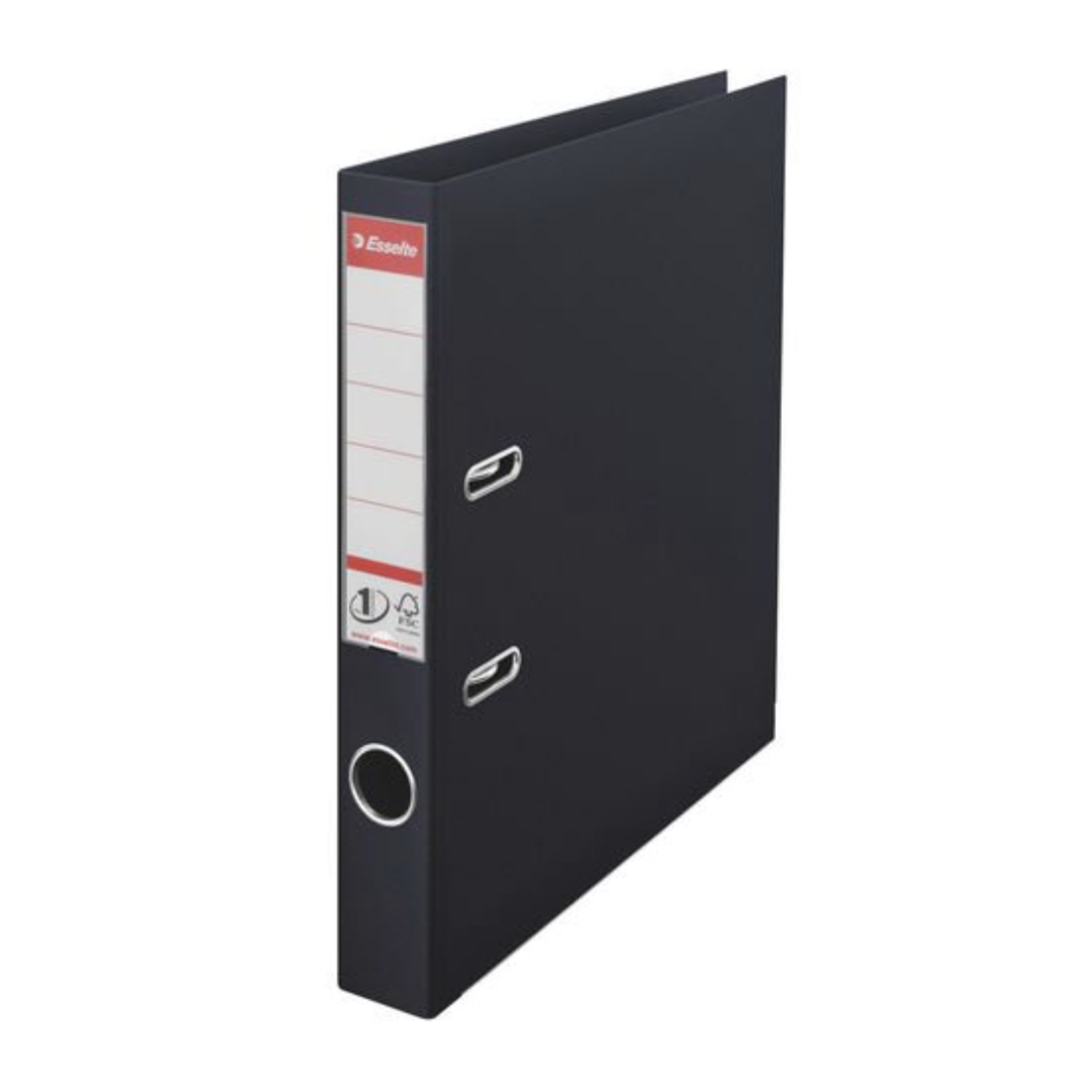 Afbeeldingen van Plastic ordner zwart smalrug 