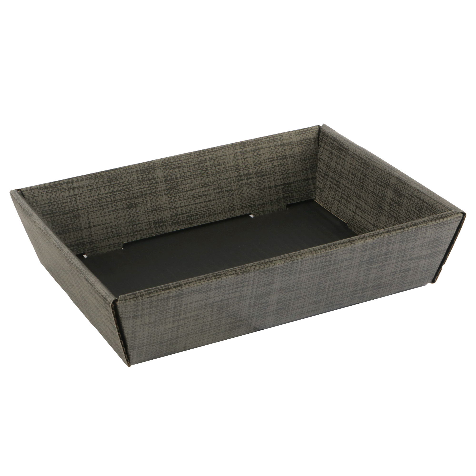 Afbeeldingen van Ds à 25 kartonnen bak 22x15x5,5 cm antraciet 