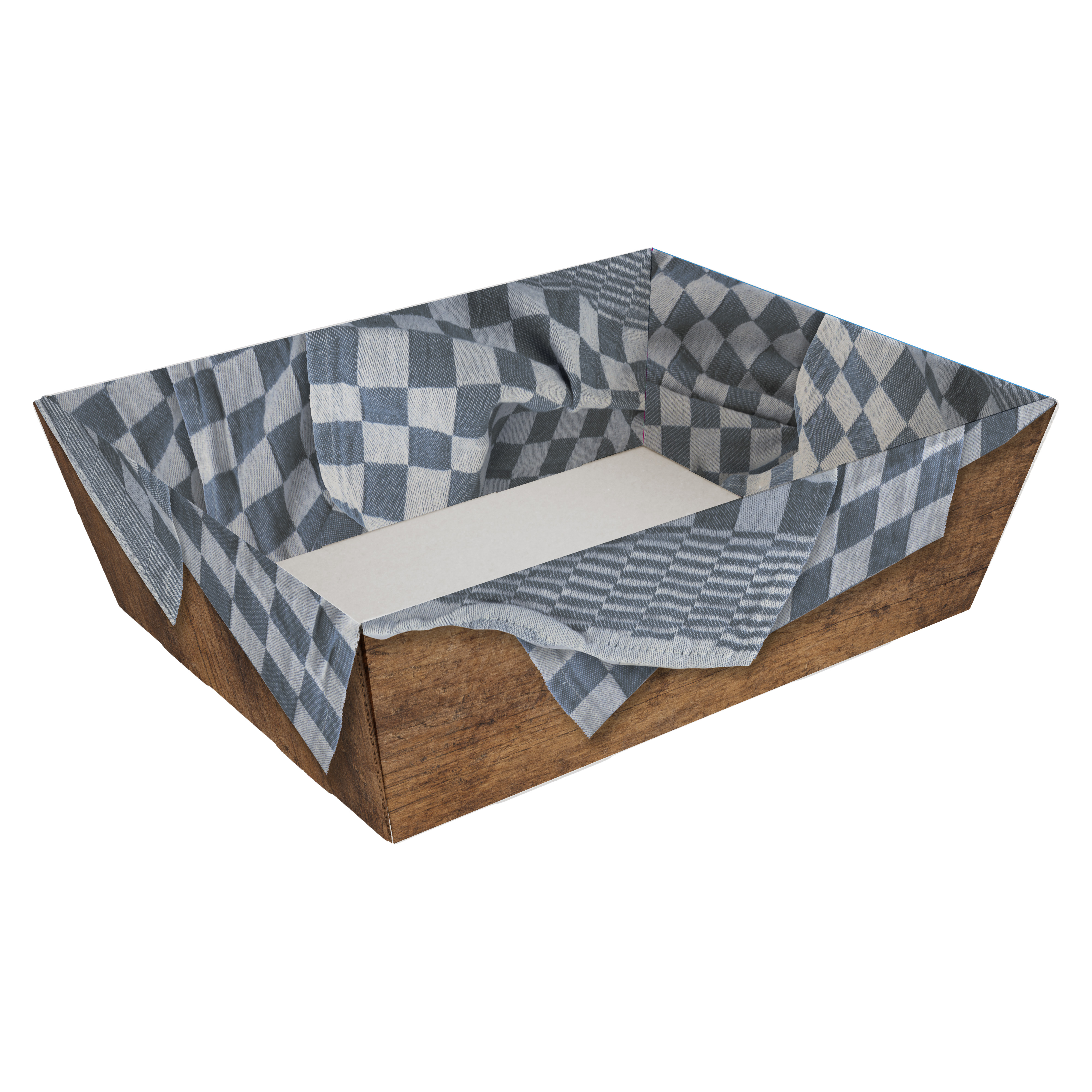 Afbeeldingen van Ds à 25 kartonnen bak 29x21x9 cm Theedoek antraciet