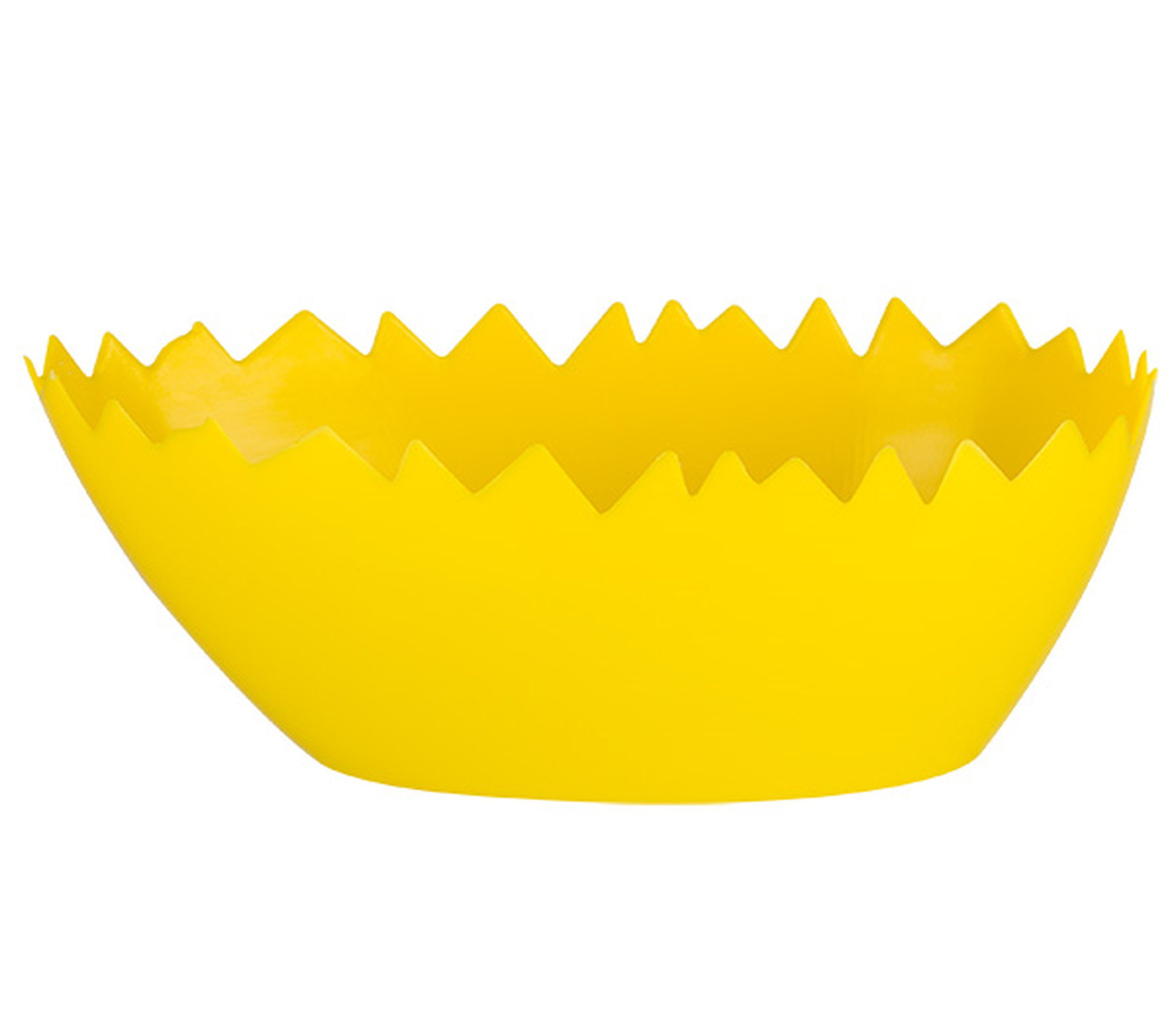 Afbeeldingen van Pak à 25 kunststof eierschaal ovaal 21x11,5x7,5 cm geel 