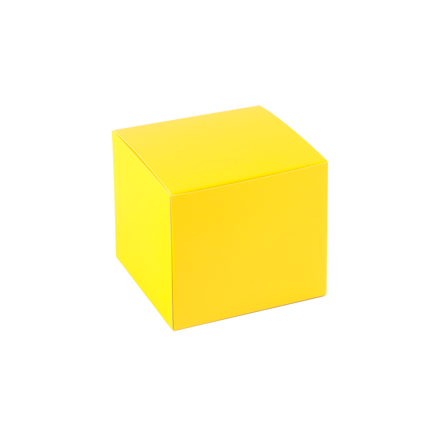 Afbeeldingen van Ds à 50 kubus klepdoosje 125 gram mat geel