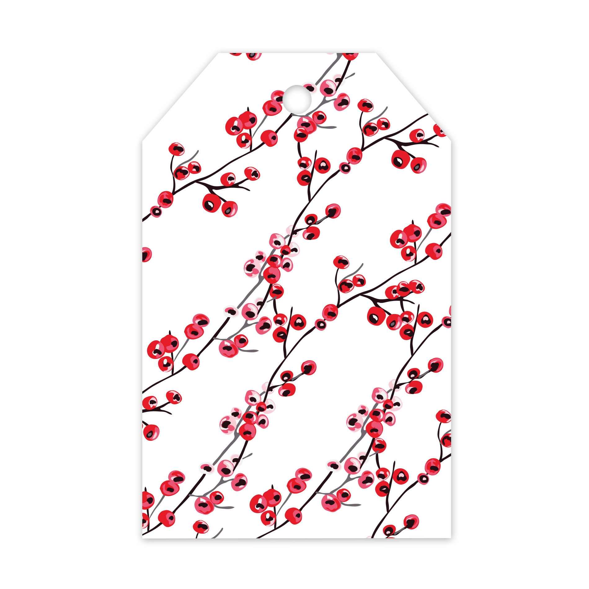 Afbeeldingen van Pak à 20 kadokaartjes Rode bessen (ucl) 