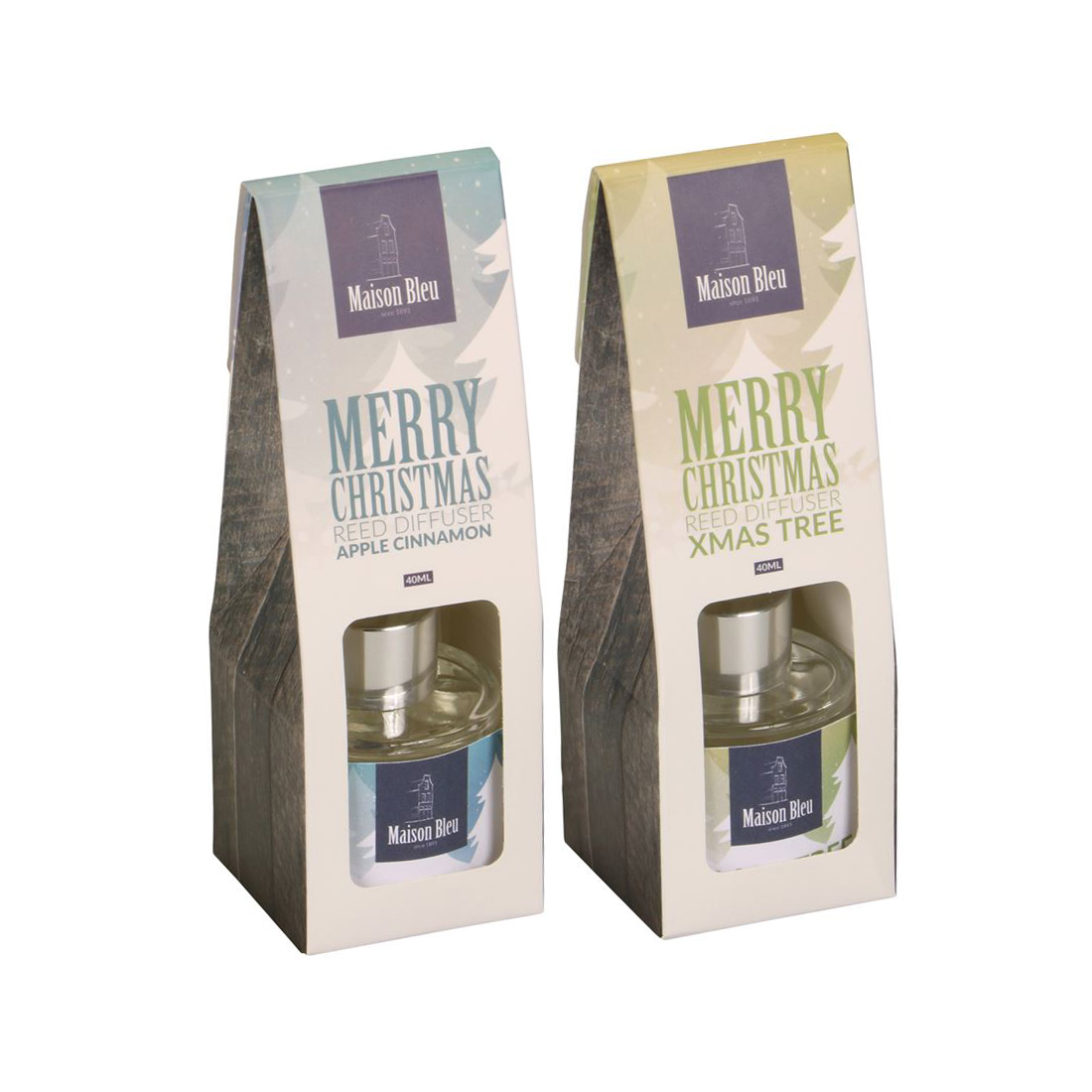 Afbeeldingen van Diffuser geurset 40 ml in kerstgeschenkdoosje assorti