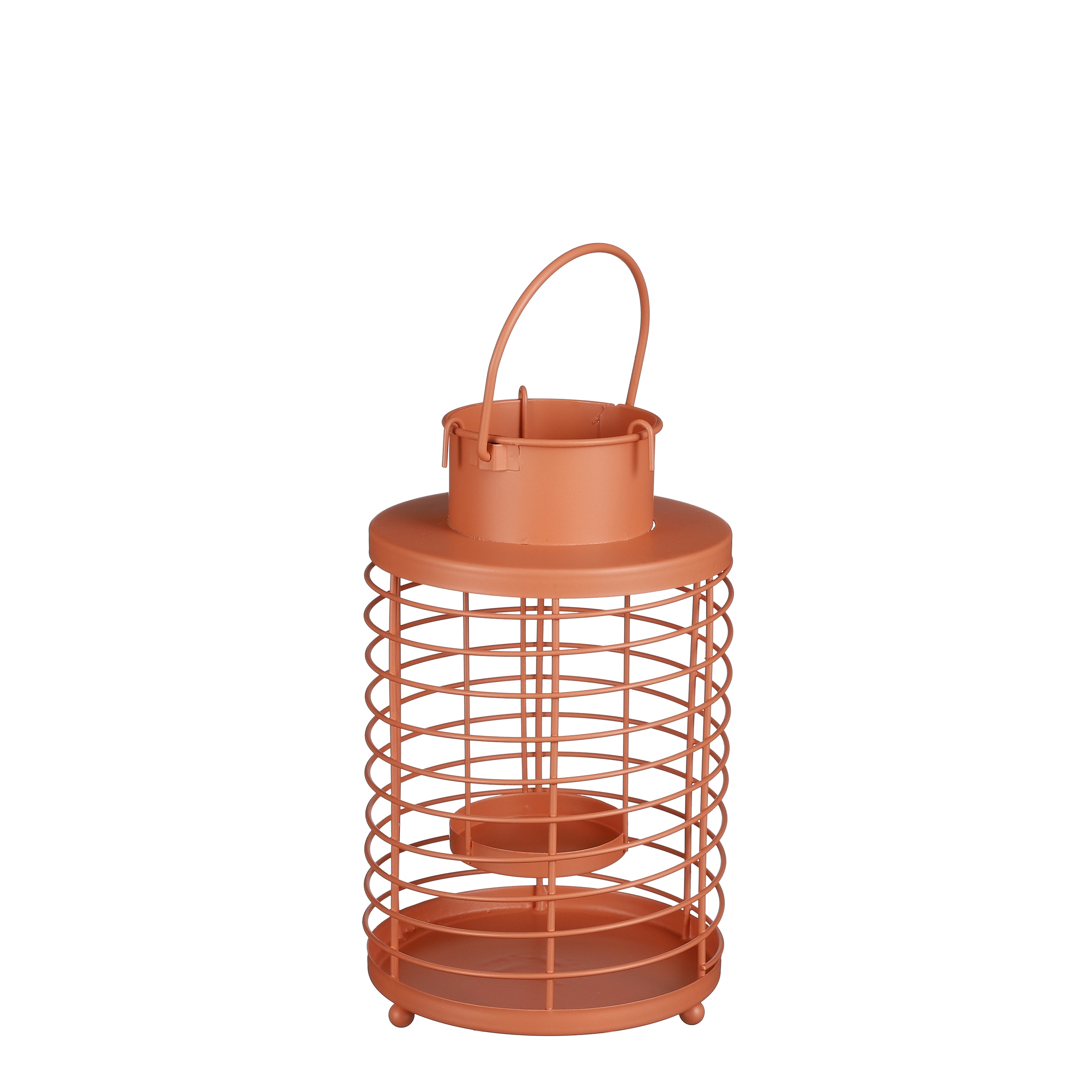 Afbeeldingen van Lantaarn Ø14 x 23 cm terra